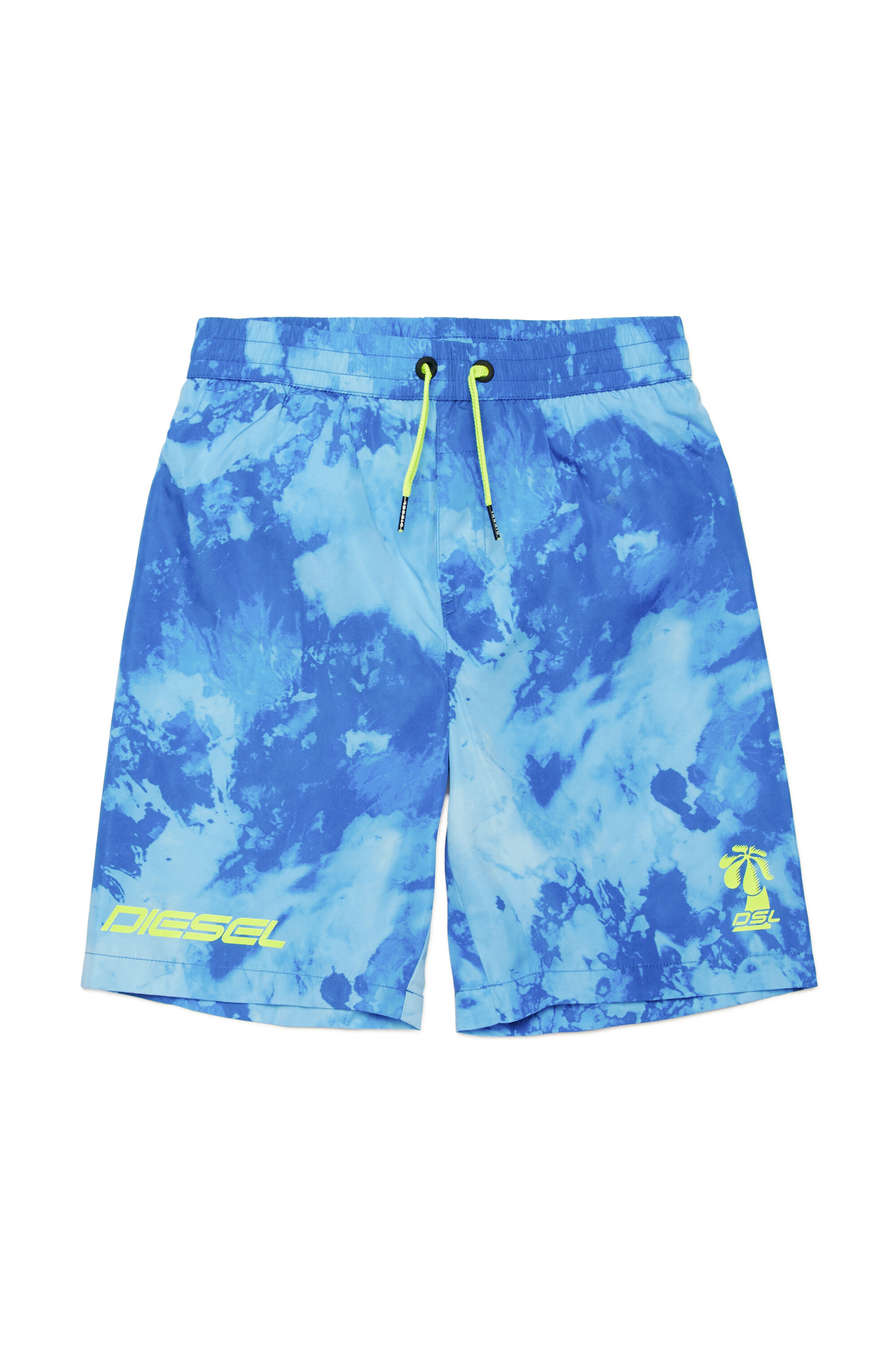 Diesel - MLONGKEN, Short de bain avec imprimé tacheté Homme in Bleu - 1