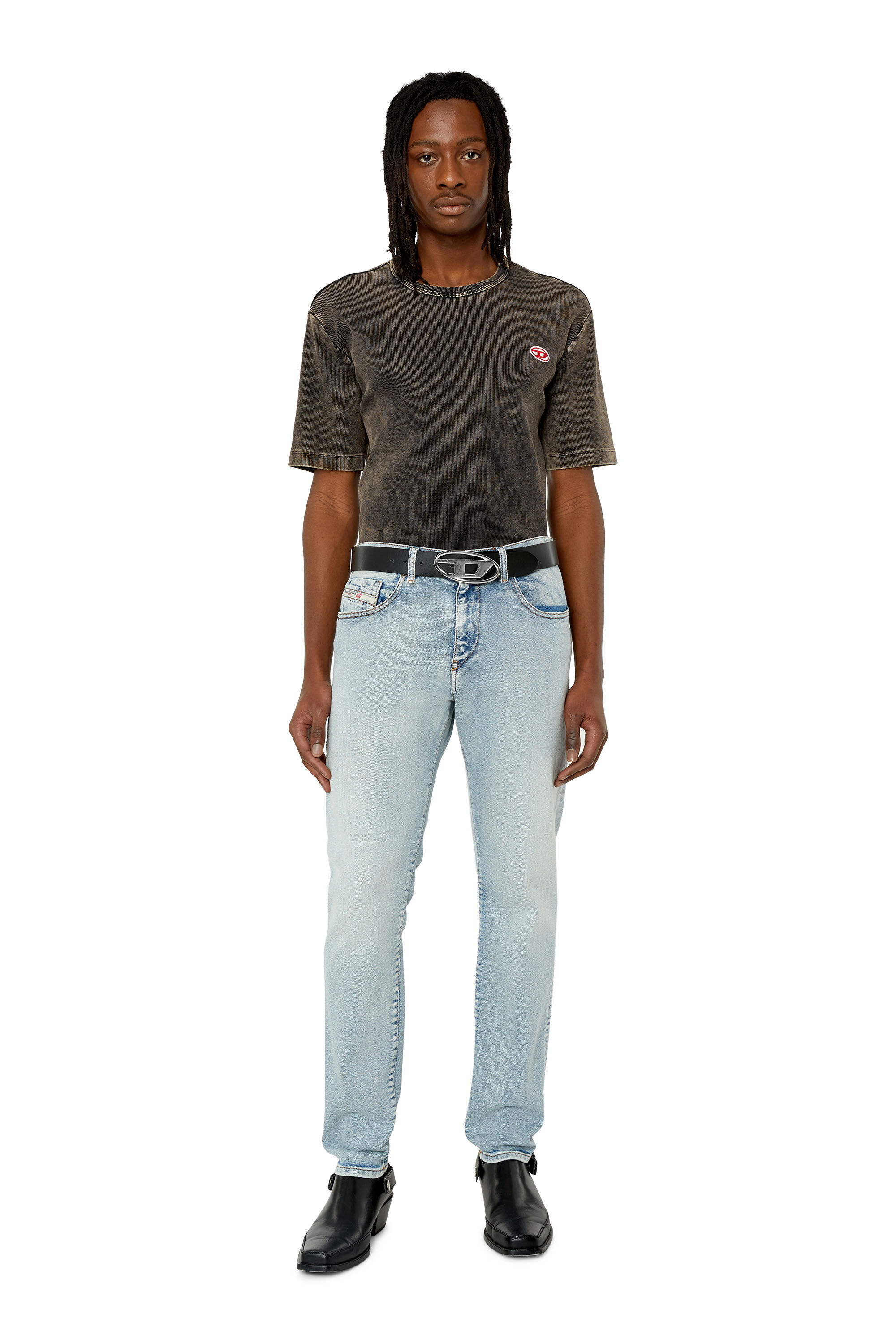Diesel - 2019 D-Strukt 9C08L Slim Jeans, Bleu Clair - Image 1