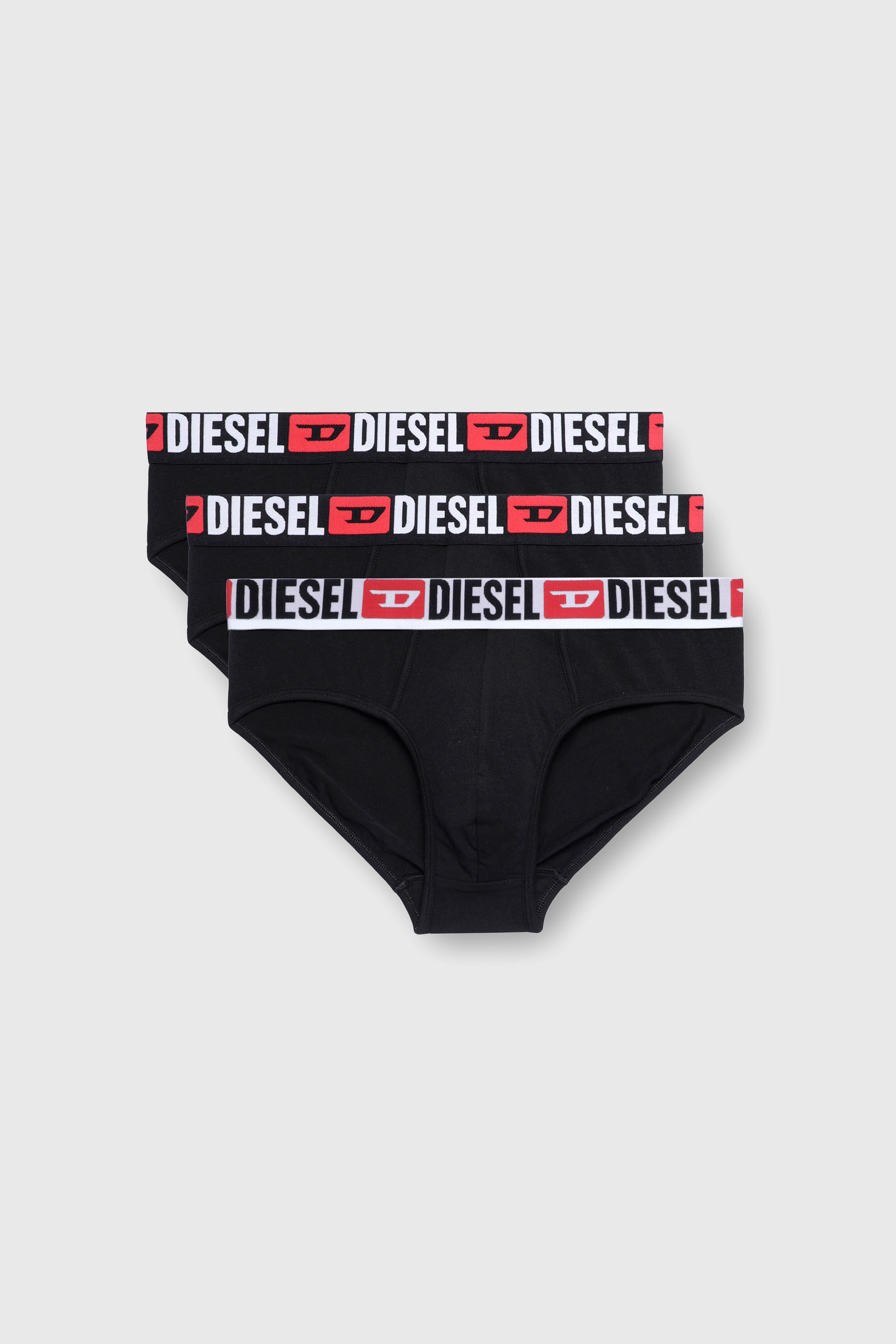 Diesel - UMBR-ANDRETHREEPACK, Lot de trois slips unis Homme in Noir - 2