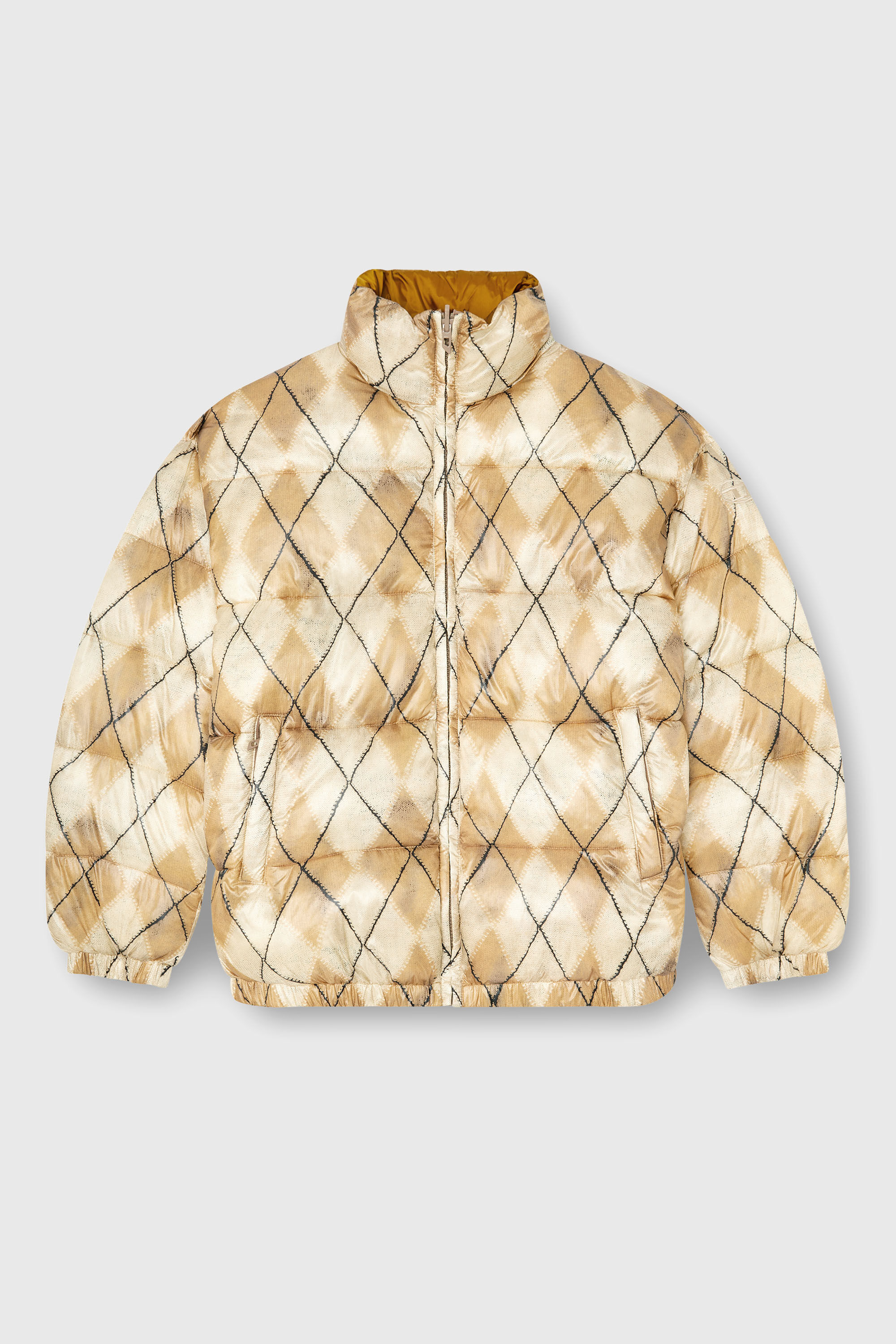 Diesel - W-BOURB-DLCK, Doudoune r&eacute;versible &agrave; motif losange Homme in Polychrome - 2