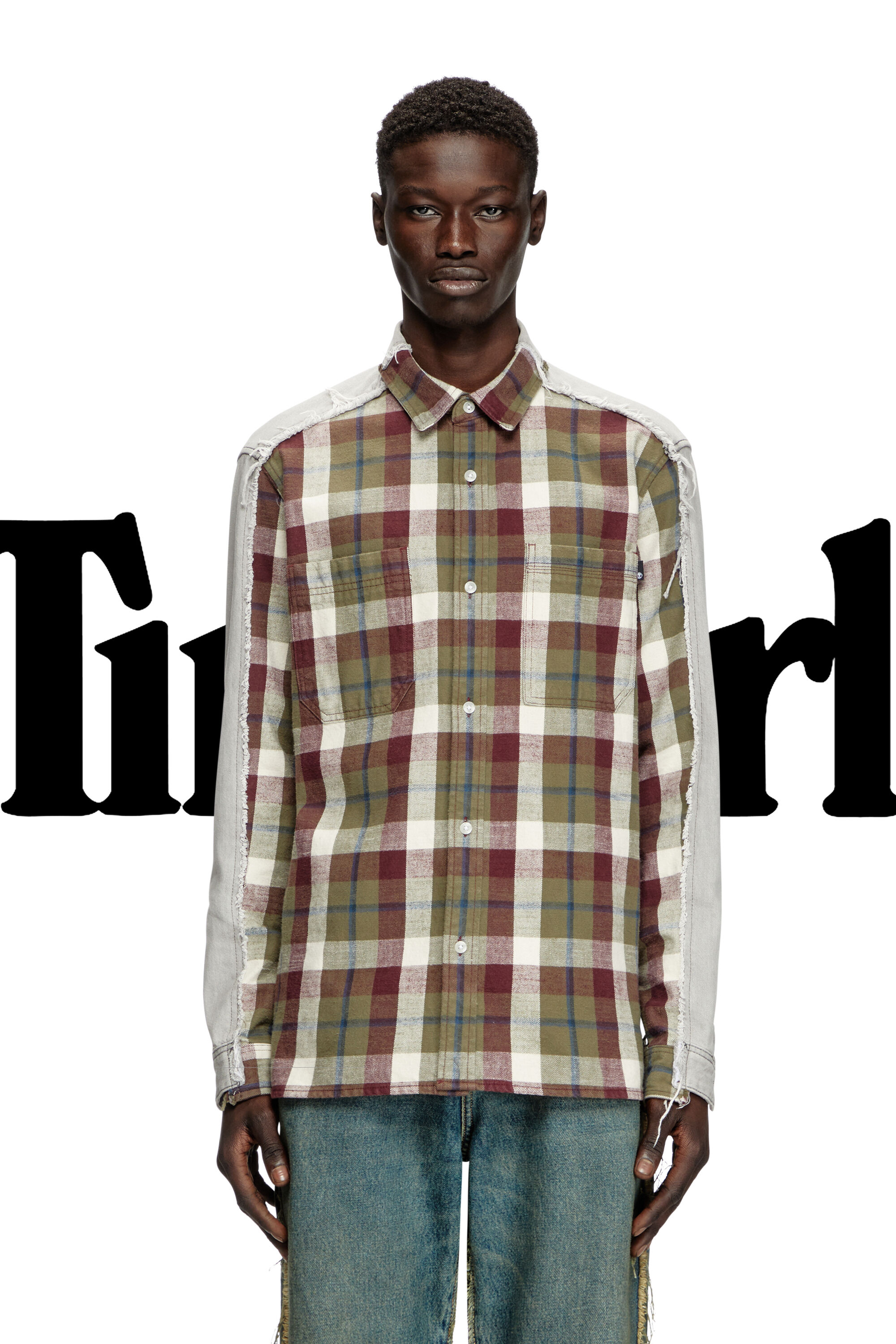 Diesel - Shirt Diseloves 8B, Chemise à carreaux en denim effet blanchi Mixte in Polychrome - 7