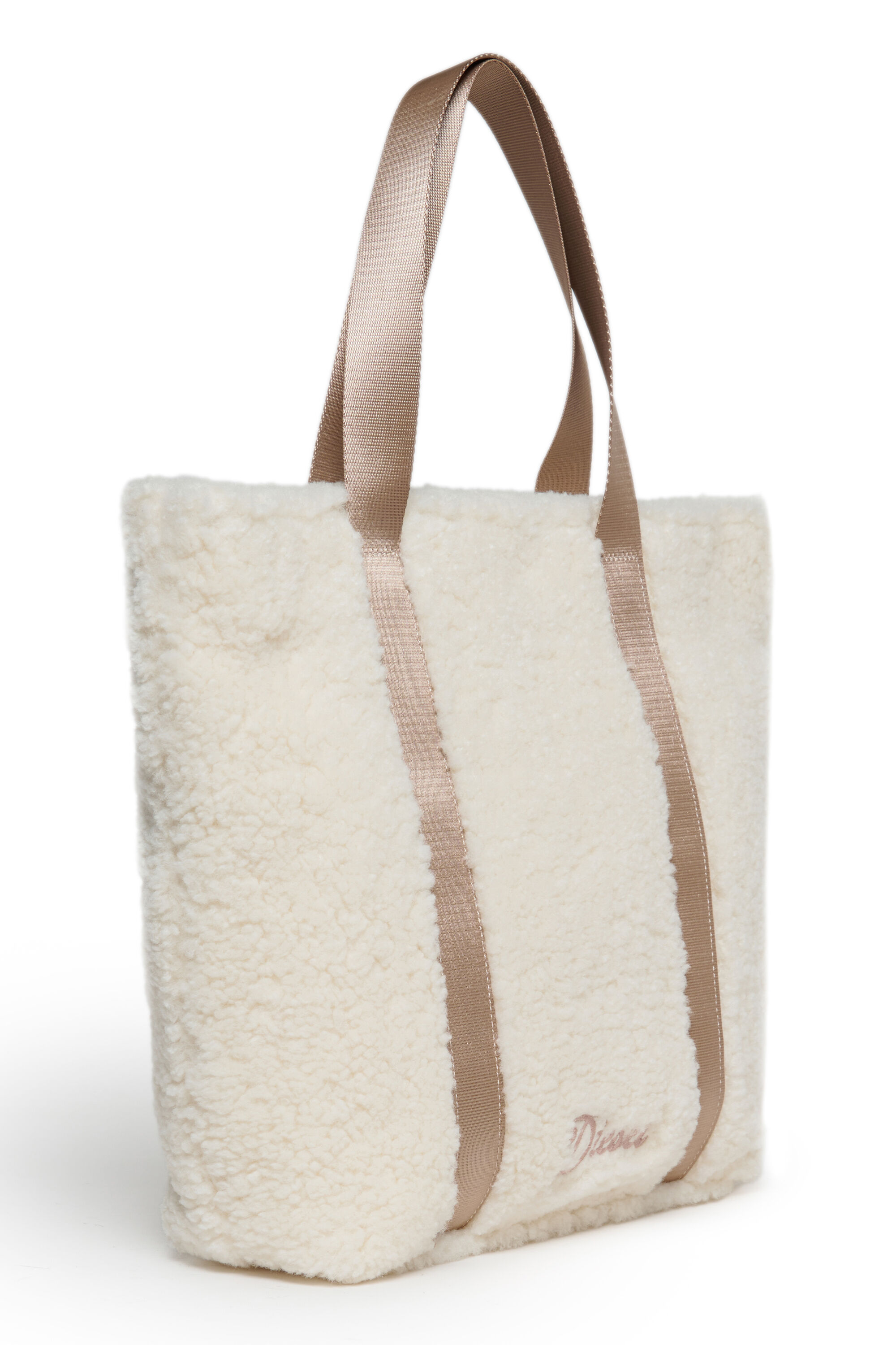 Diesel - WIXA, WIXA - Sac cabas en polaire teddy Femme in Blanc - 3