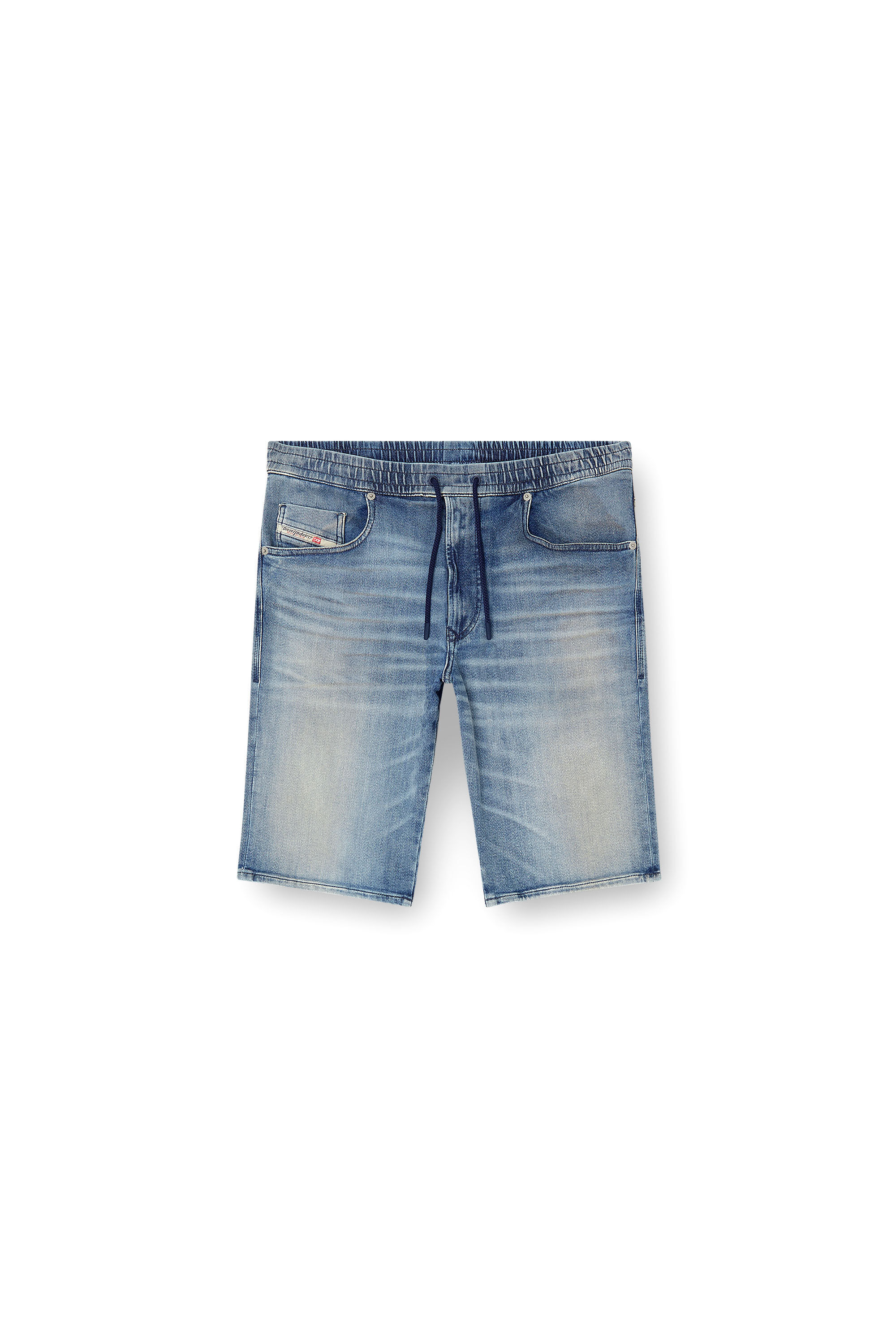 Diesel - 2033 D-KROOLEY-SHORT JOGG, Shorts slim en JoggJeans &eacute;pur&eacute; Homme in Bleu - 2