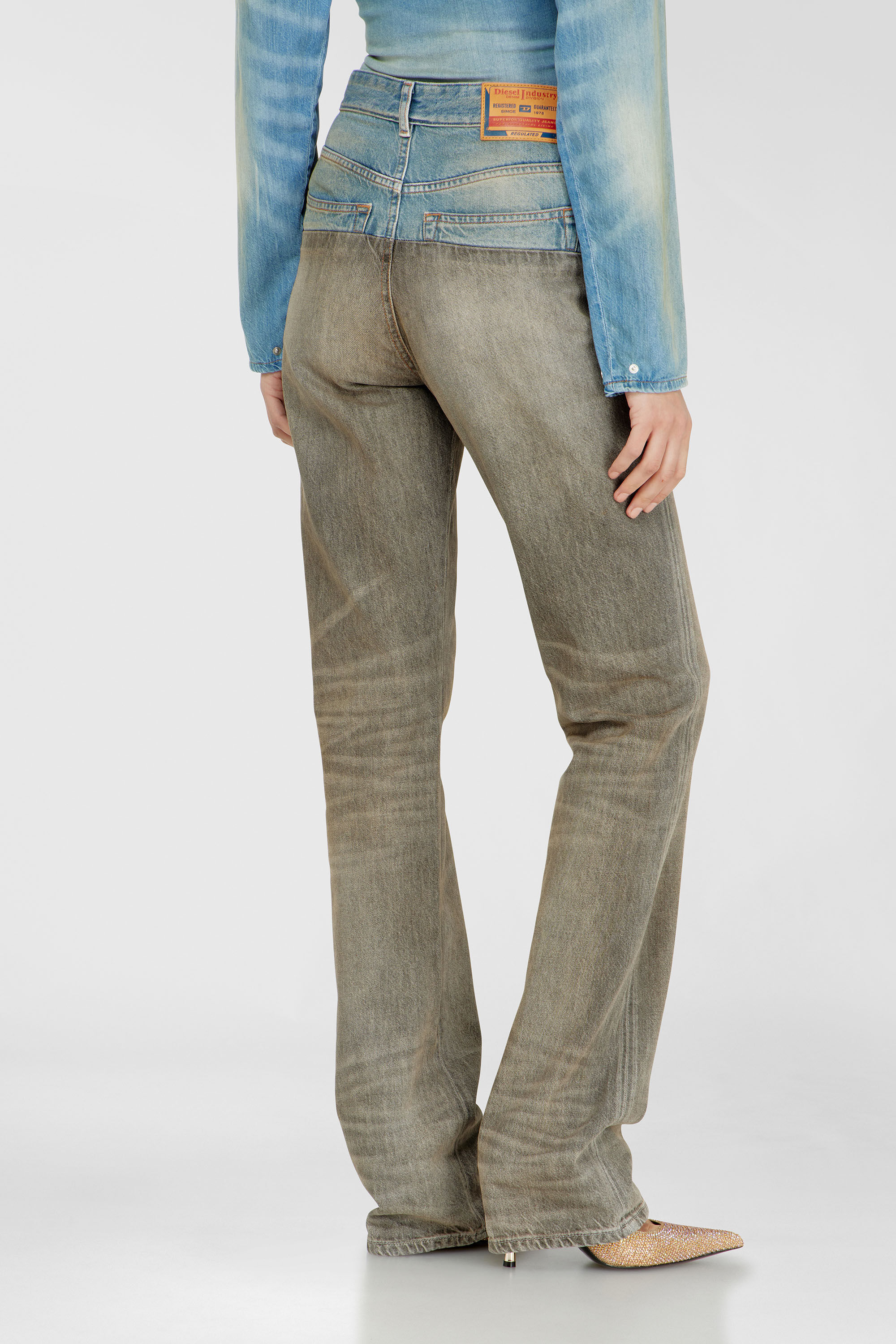 Diesel - Regular Jeans D-Sie 0ADDX Femme, Gris/Bleu - Image 5
