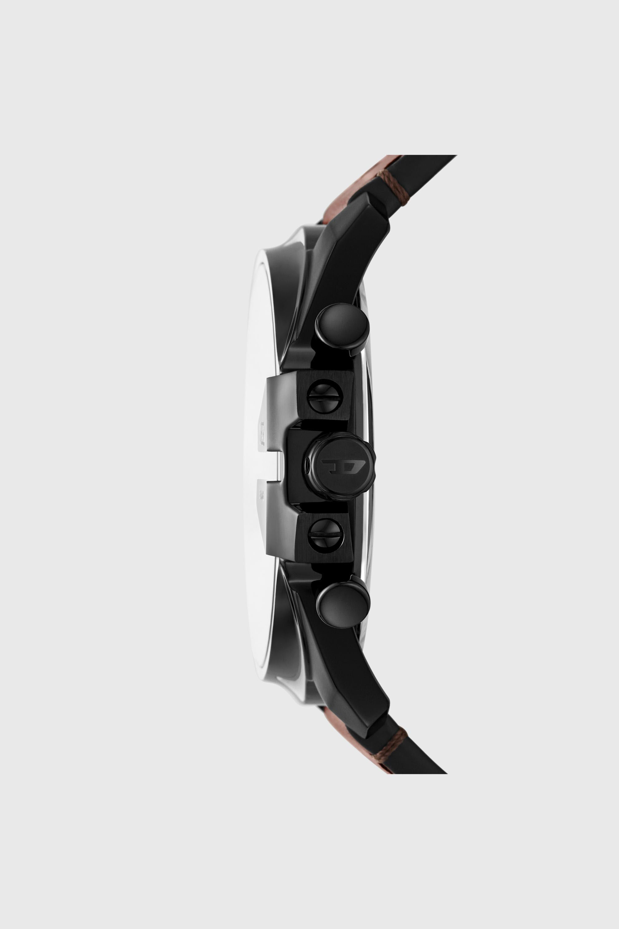 Diesel - DZ4692 WATCH, Montre Mega Chief Slim en cuir brun Homme in Marron - 3