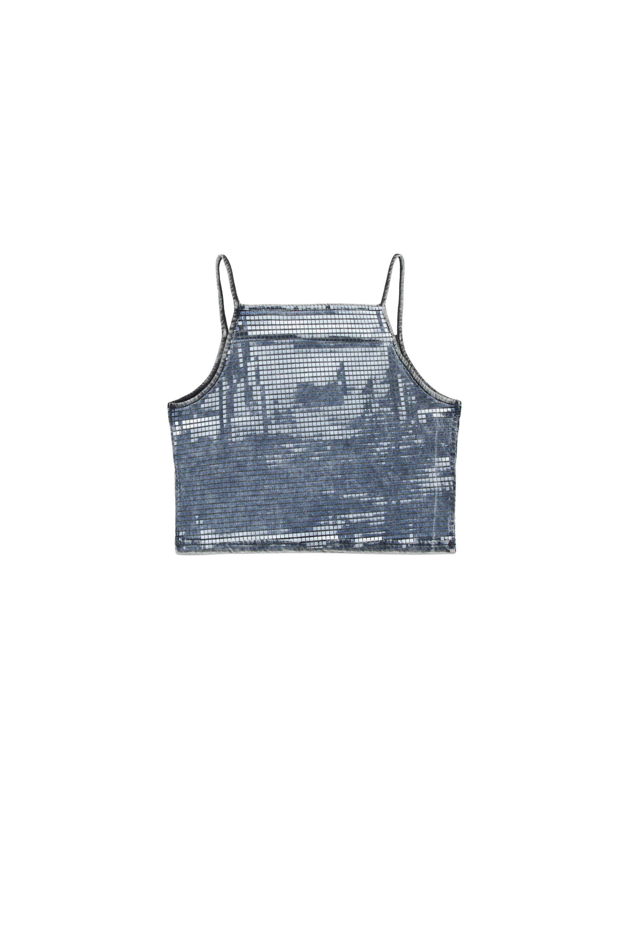 Diesel - TLILL, Caraco cropped en jersey effet pailleté Femme in Noir - 2