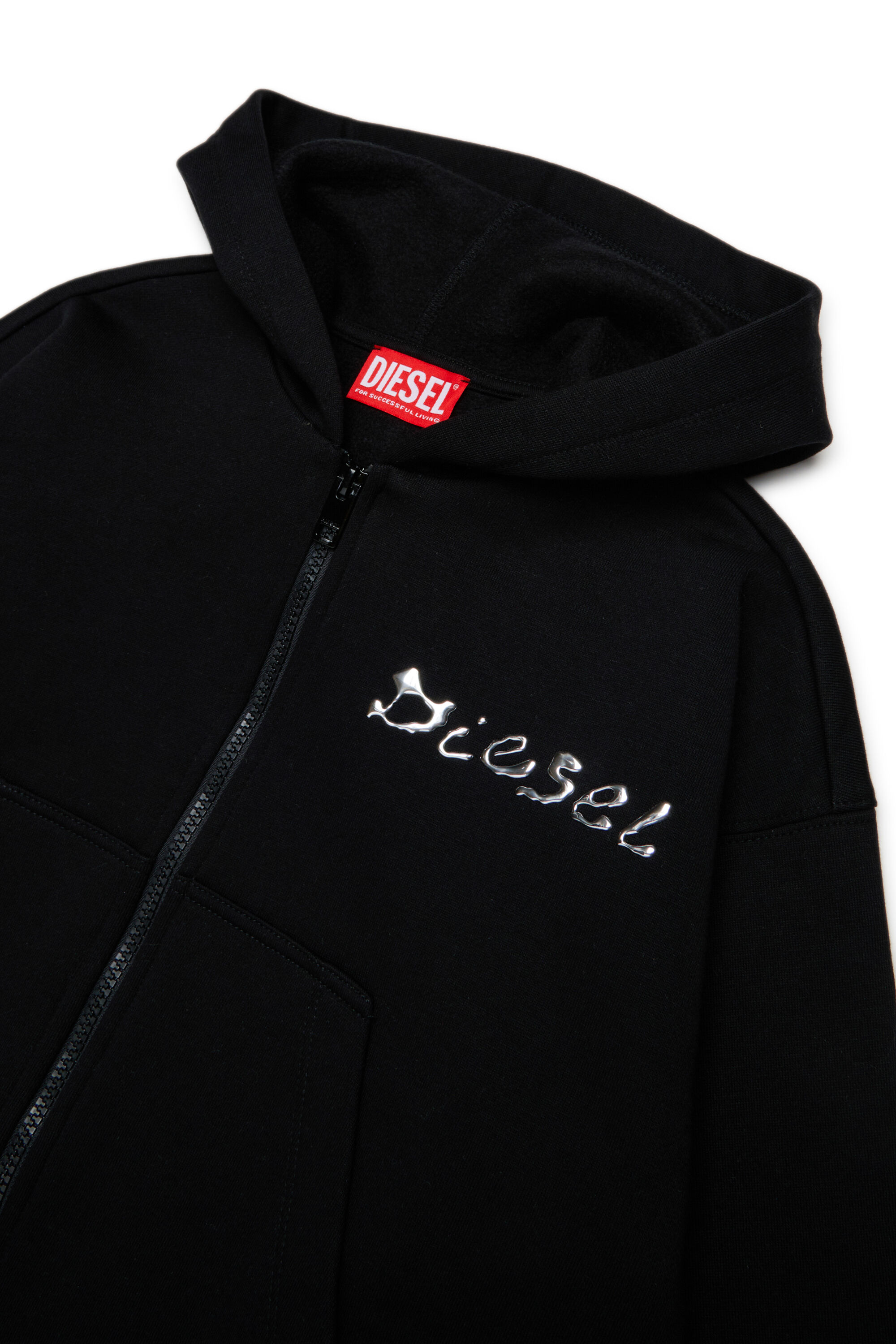 Diesel - STRISTANA, Sweat en coton avec zip Femme in Noir - 3
