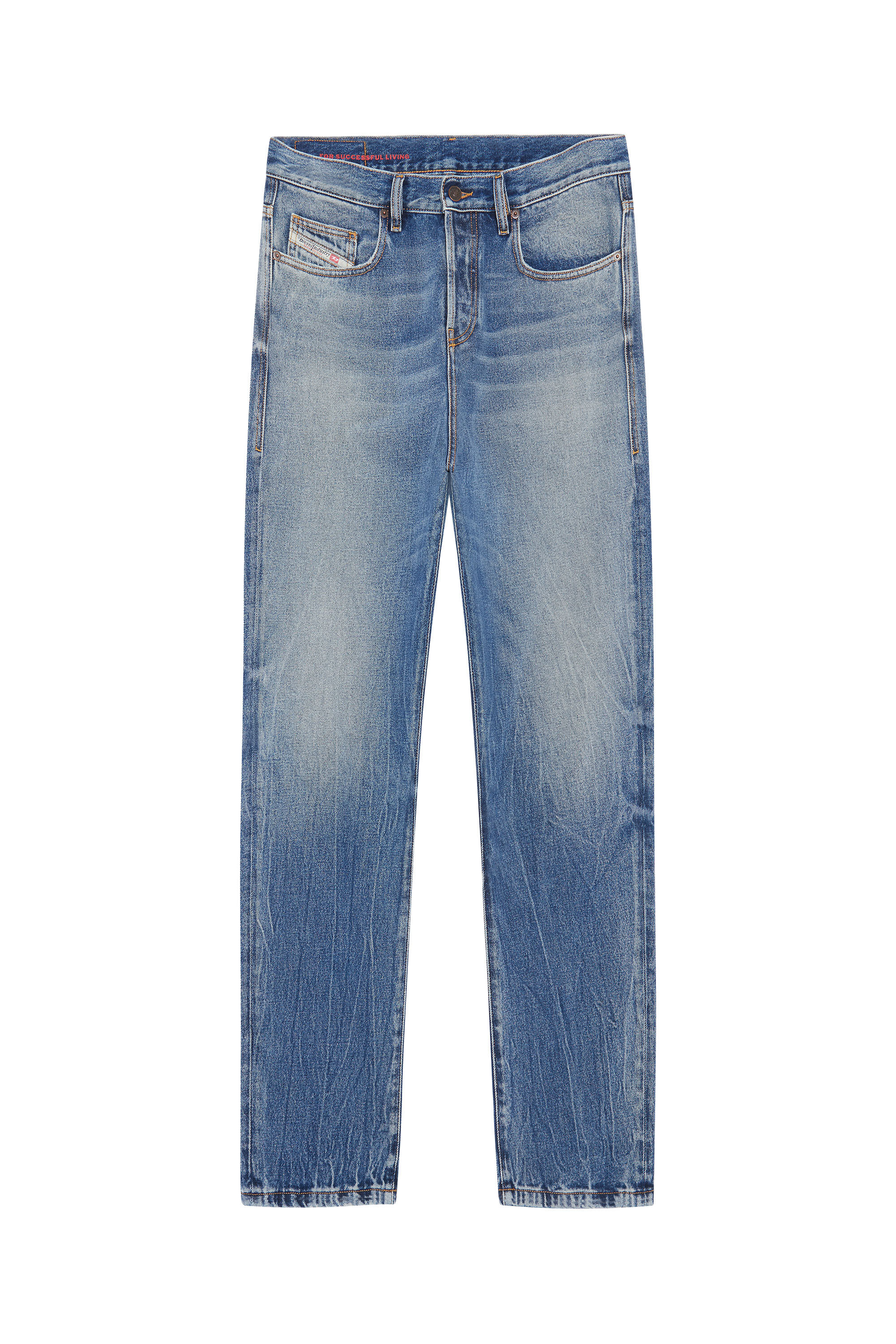 Diesel - 2020 D-Viker 09D55 Straight Jeans, Bleu moyen - Image 2