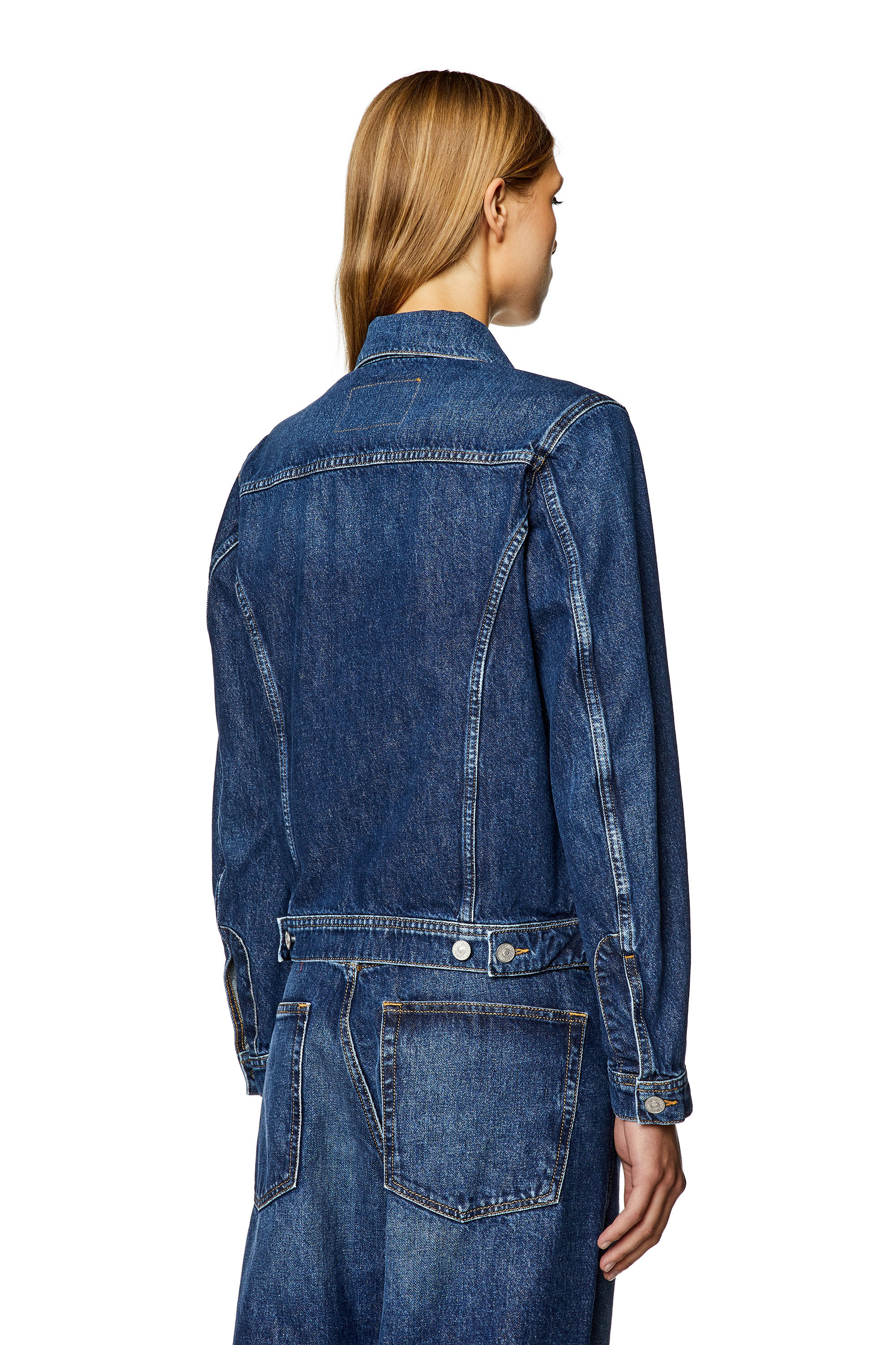 Diesel - DE-BONNY, Veste trucker en denim Femme in Bleu - 4