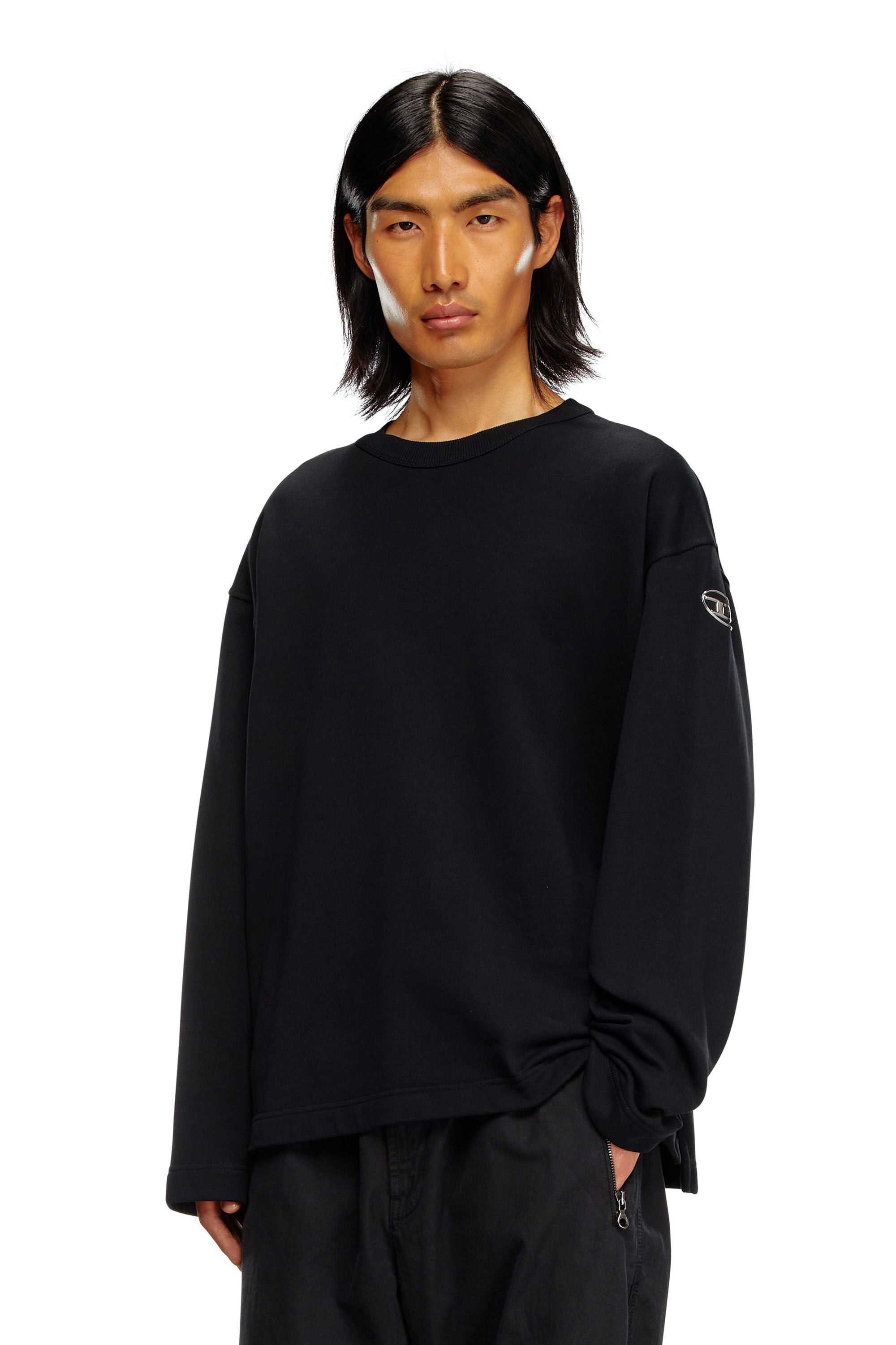 Sweat oversize noir homme new arrivals
