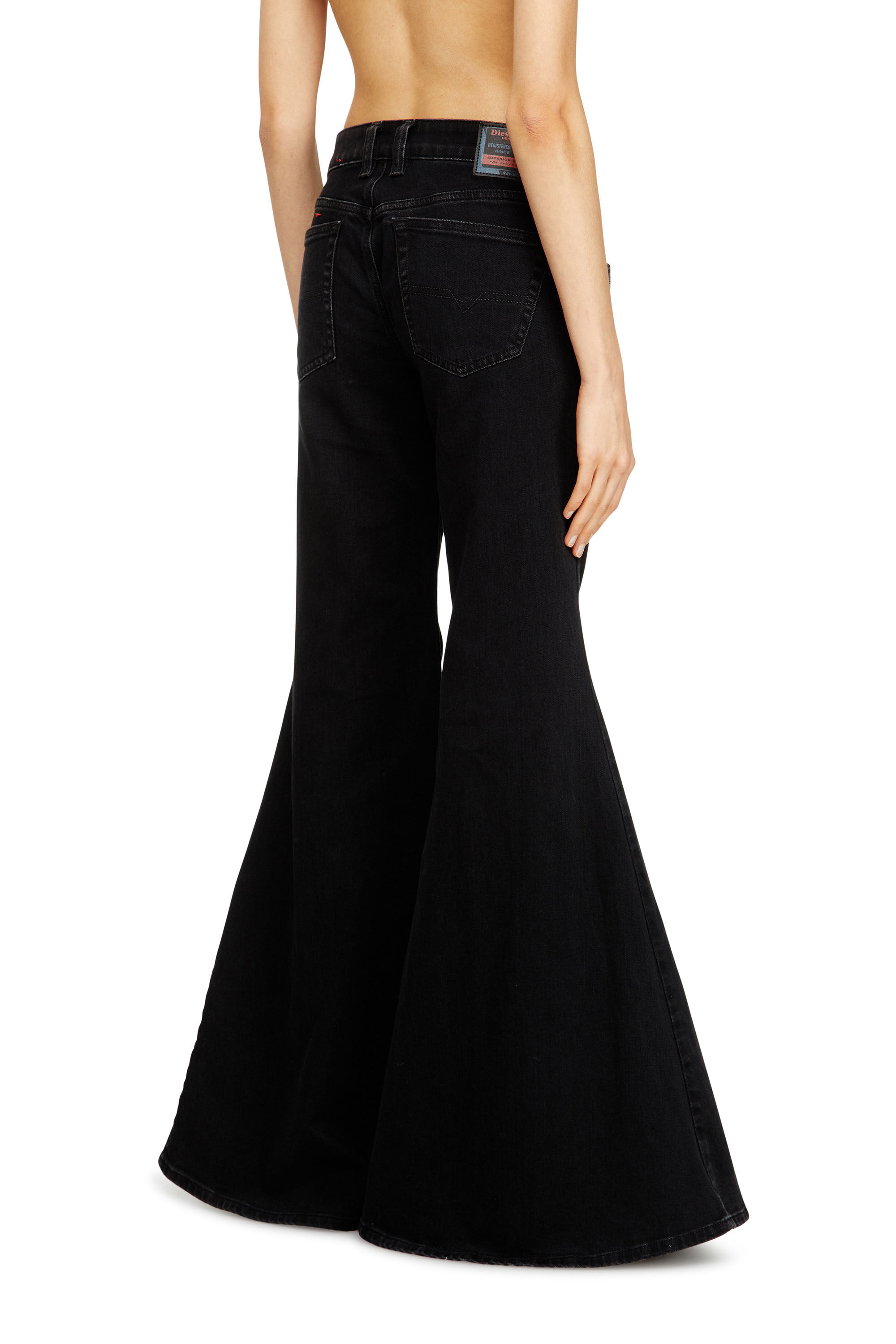 Diesel - Flare Jeans 1970 D-Bleess 09N89 Femme, Noir/Gris foncé - Image 4