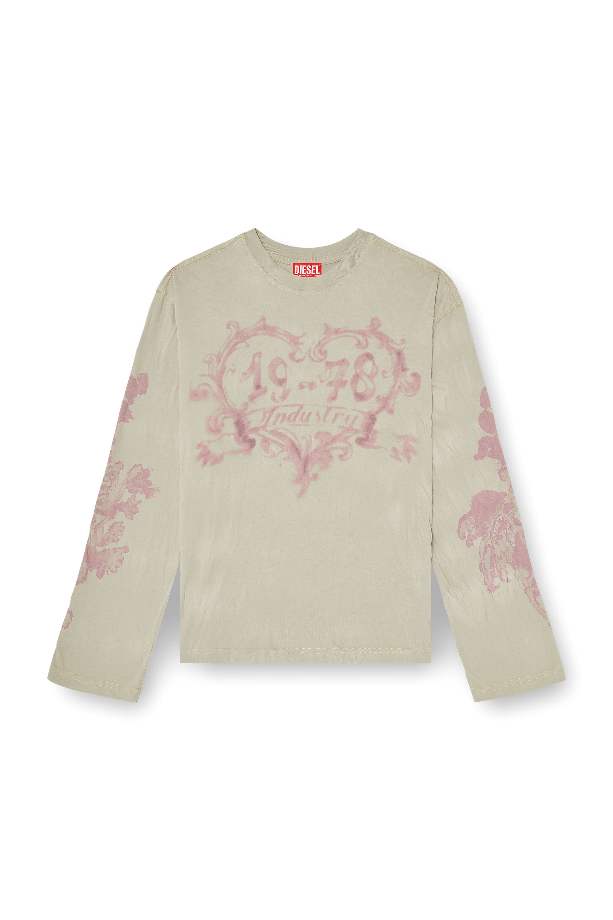 Diesel - T-HILARY-LS-AA1, T-shirt &agrave; manches longues en coton avec imprim&eacute; graphique Femme in Polychrome - 2