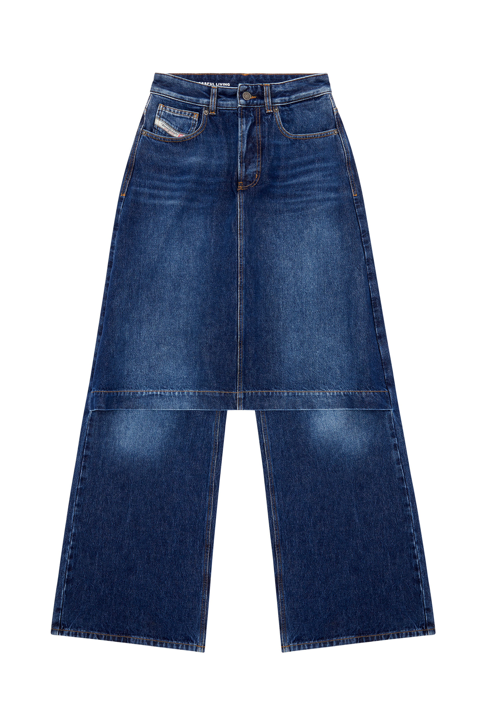 Diesel - Straight Jeans D-Syren 0DBCF, Bleu Foncé - Image 2
