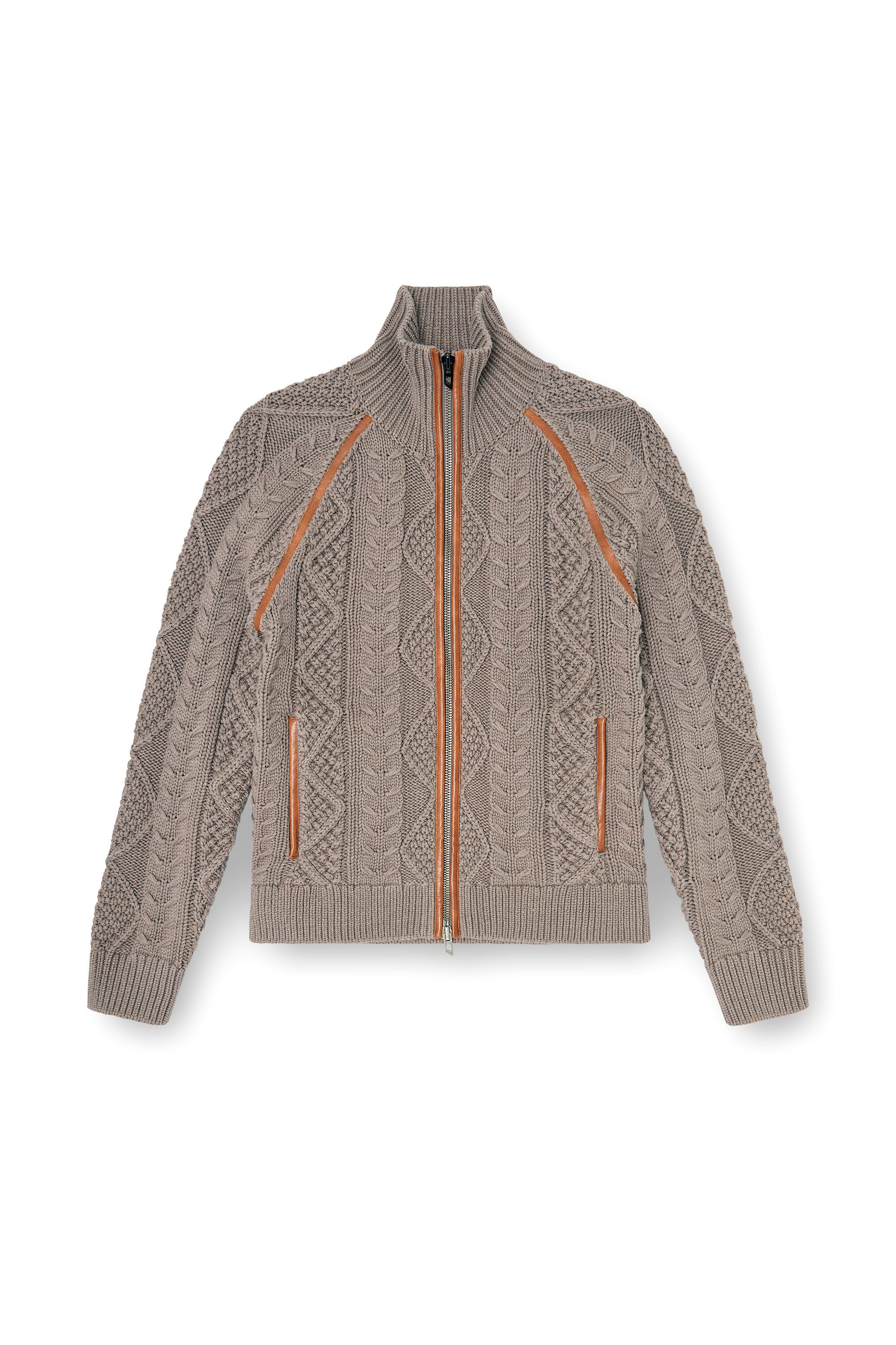 Diesel - K-INOKI, Cardigan zip en maille torsad&eacute;e Homme in ToBeDefined - 2