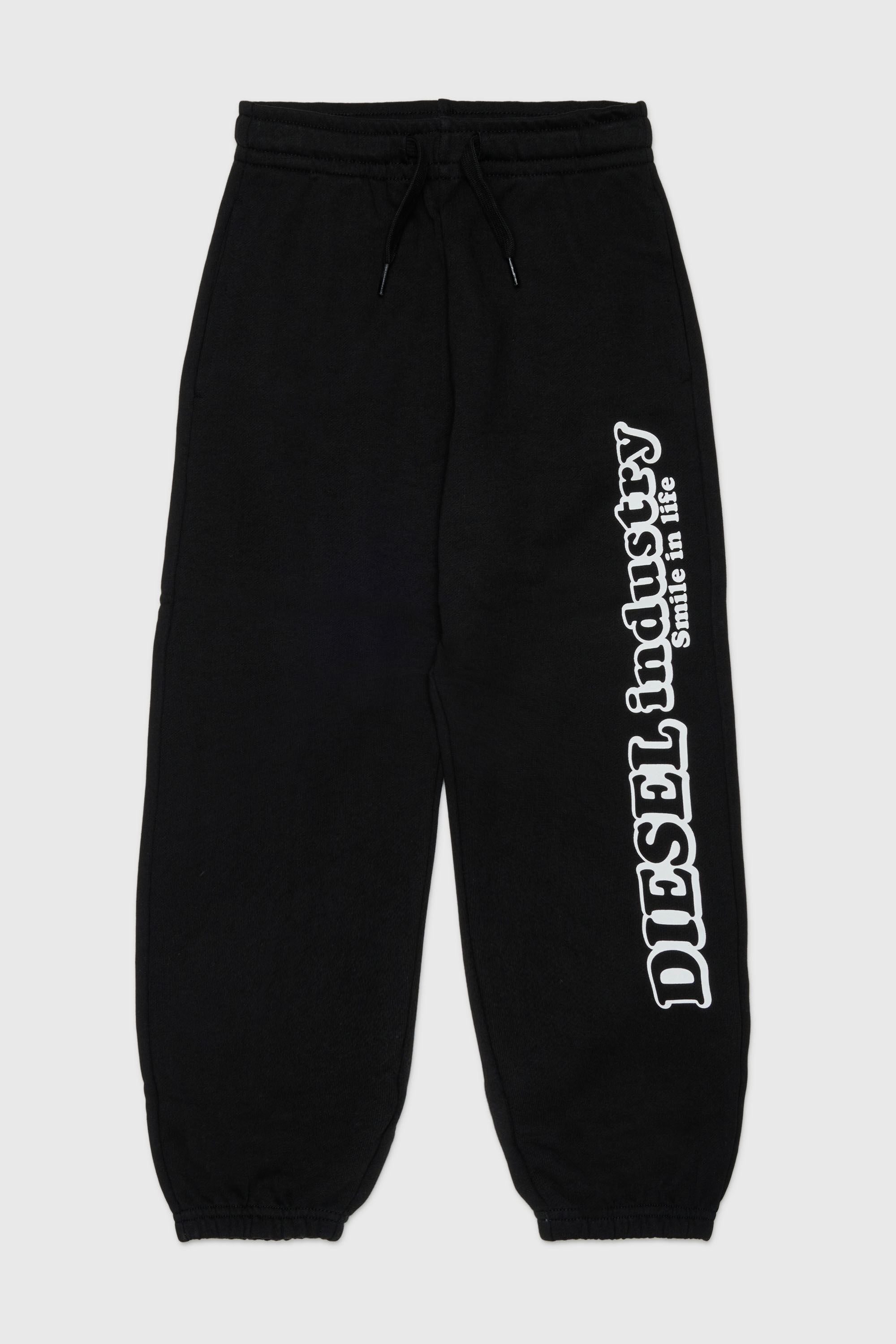 Diesel - PLODIM, Pantalon de surv&ecirc;tement en coton avec imprim&eacute; Diesel Industry Homme in Noir - 1
