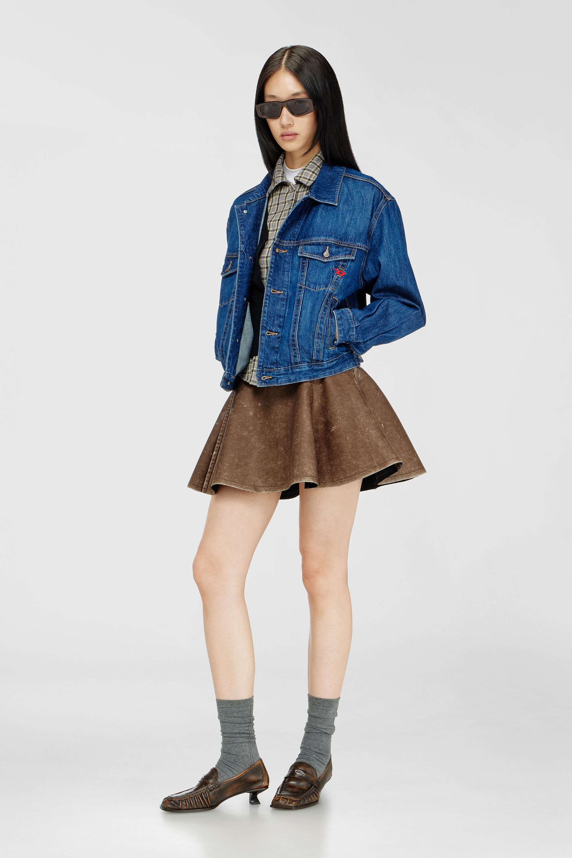 Diesel - D-RANGER, Veste trucker en denim Homme in Bleu - 1