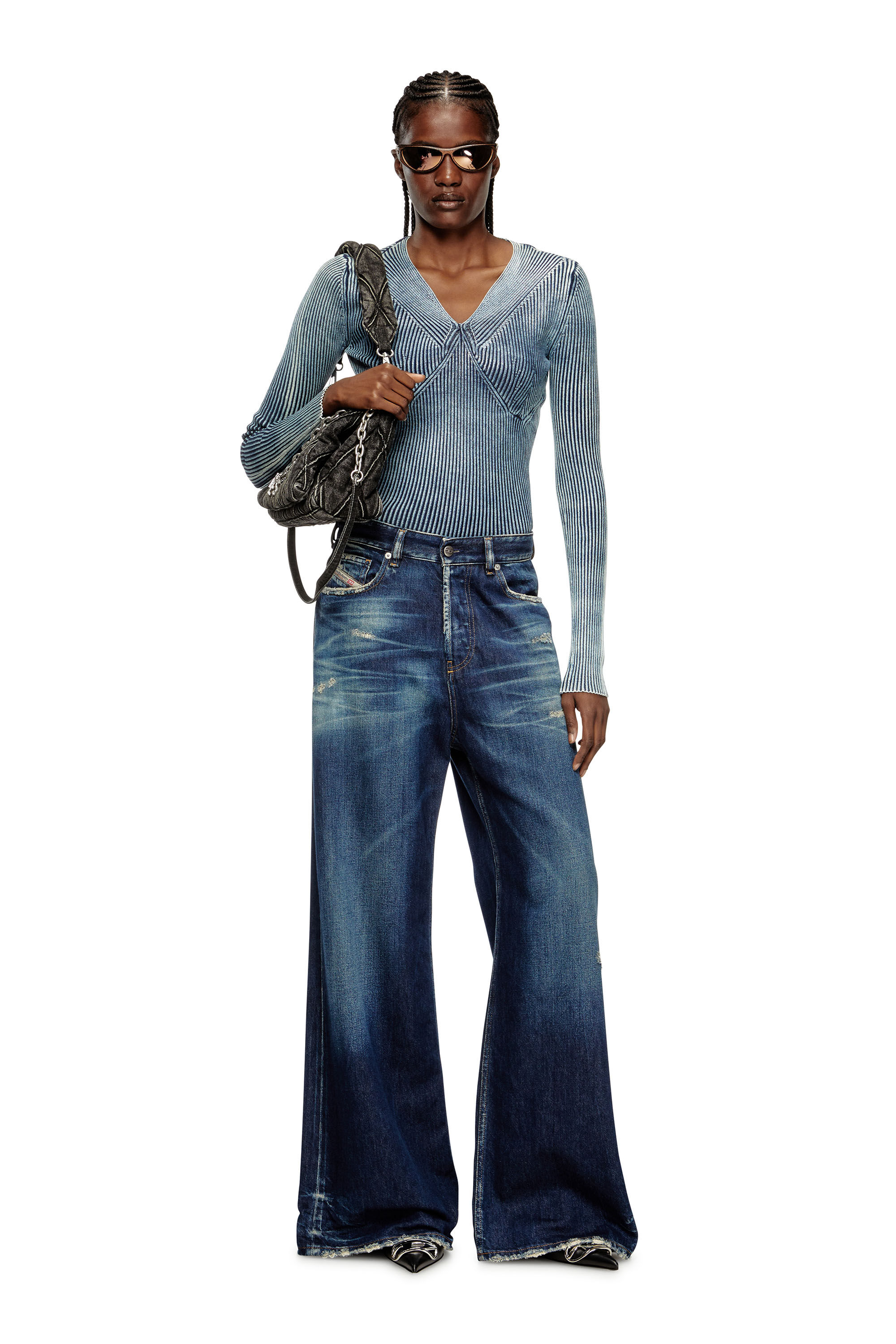 Diesel - Relaxed Jeans 1996 D-Sire 09M06 Femme, Bleu Foncé - Image 1