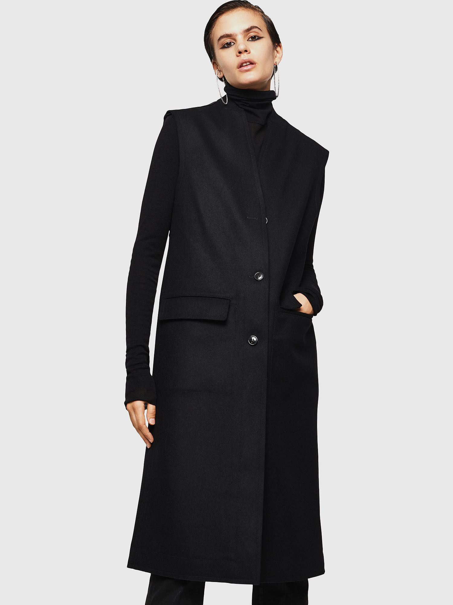 JAMYE Femme: Manteau sans manches en feutre | Diesel Black Gold