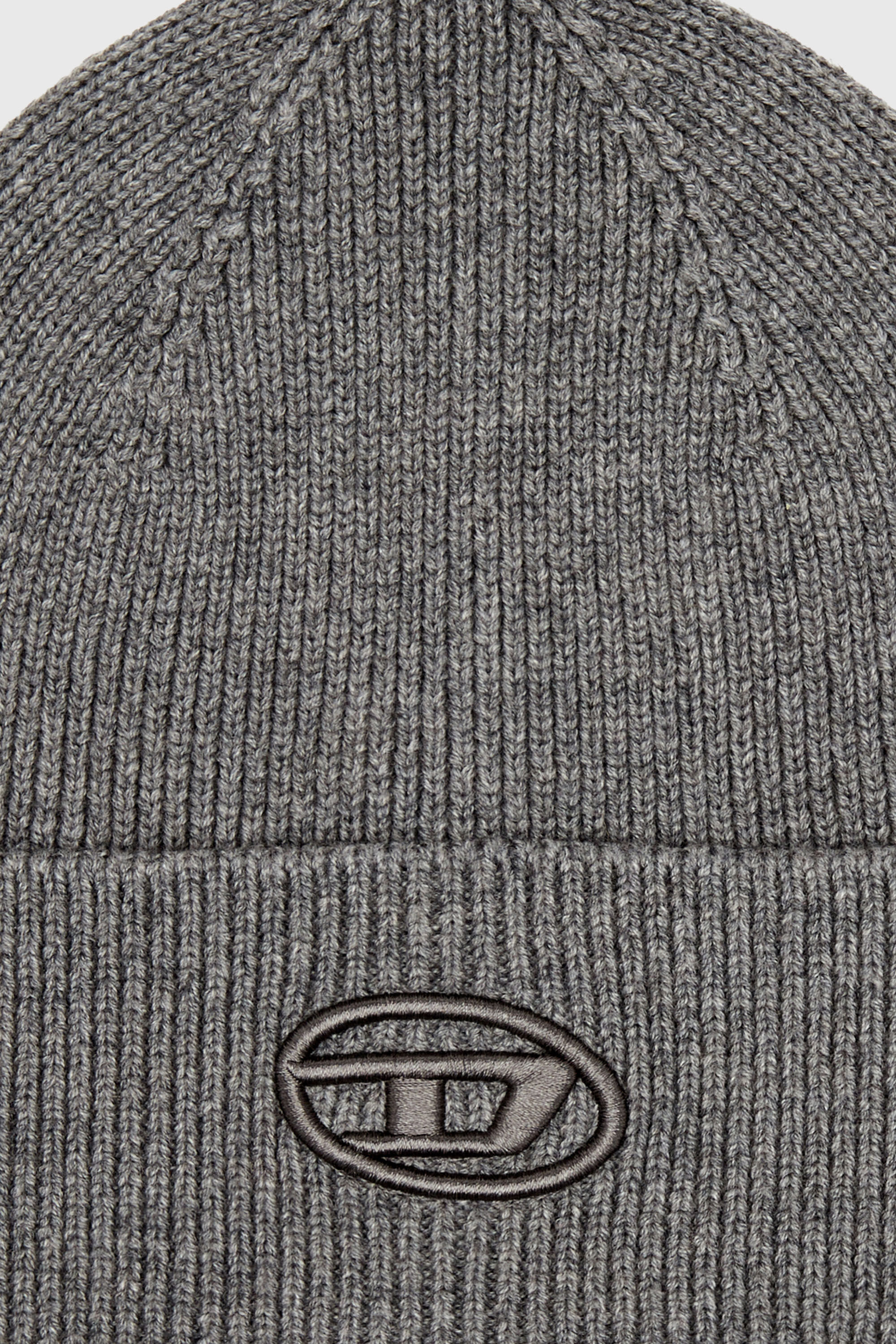 Diesel - K-CODER-FULLY B, Bonnet c&ocirc;tel&eacute; avec broderie D Mixte in Gris - 3