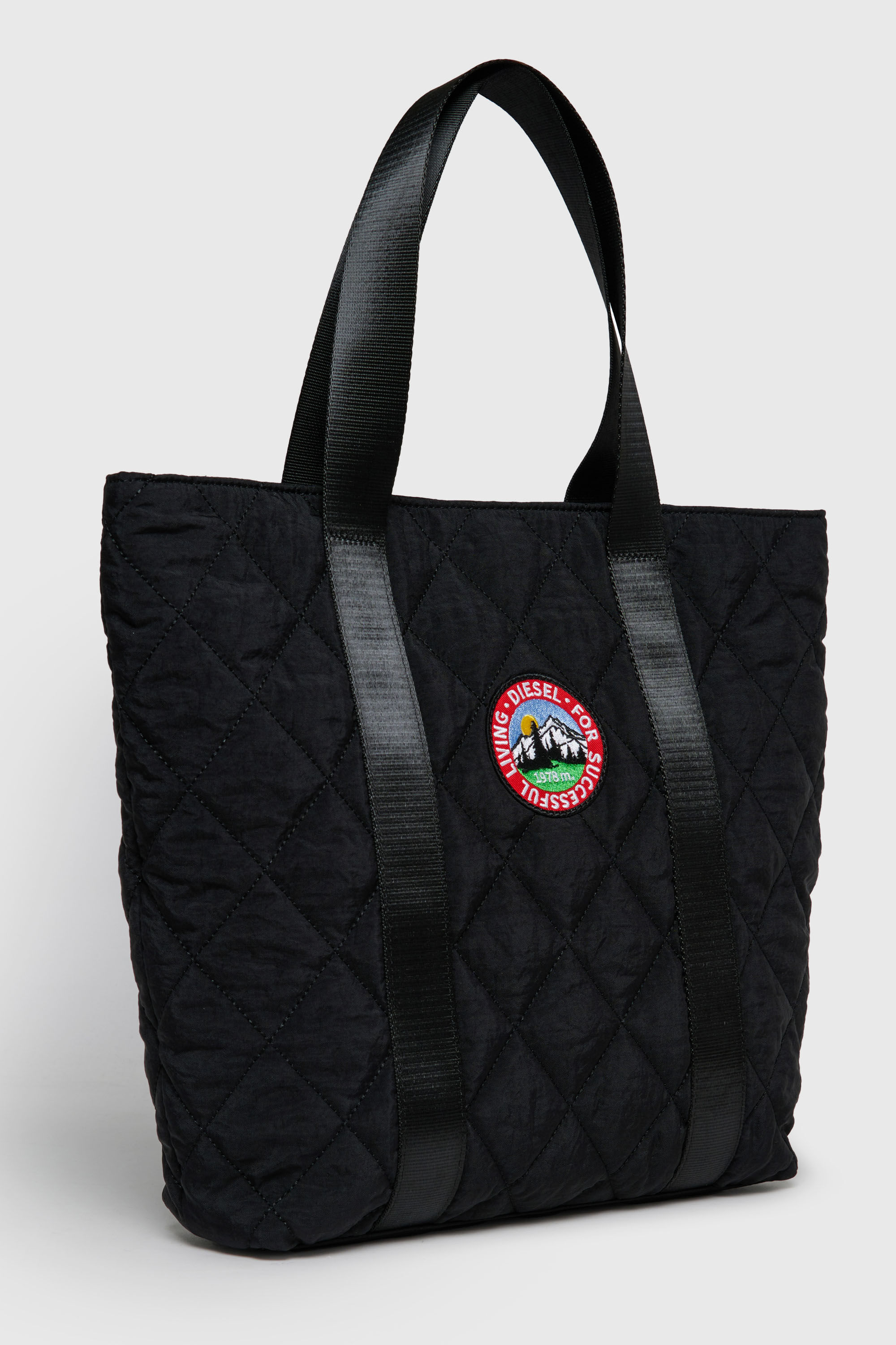 Diesel - WMONTY, WMONTY - Sac cabas en nylon matelass&eacute; Femme in Noir - 3