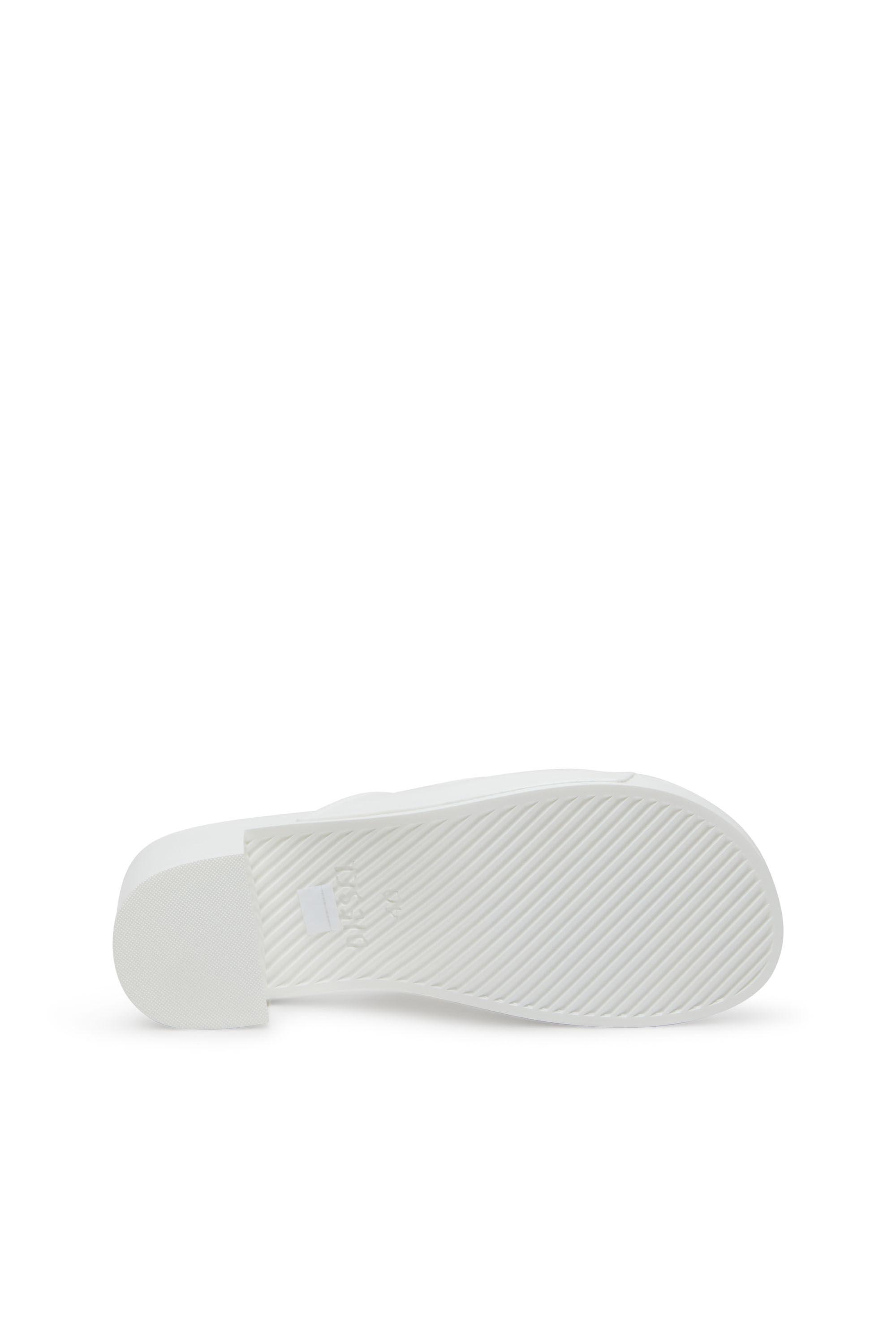 Diesel - SA-BONNIE, Sa-Bonnie-Slides en caoutchouc à talons avec logo ajouré Femme in Blanc - 5
