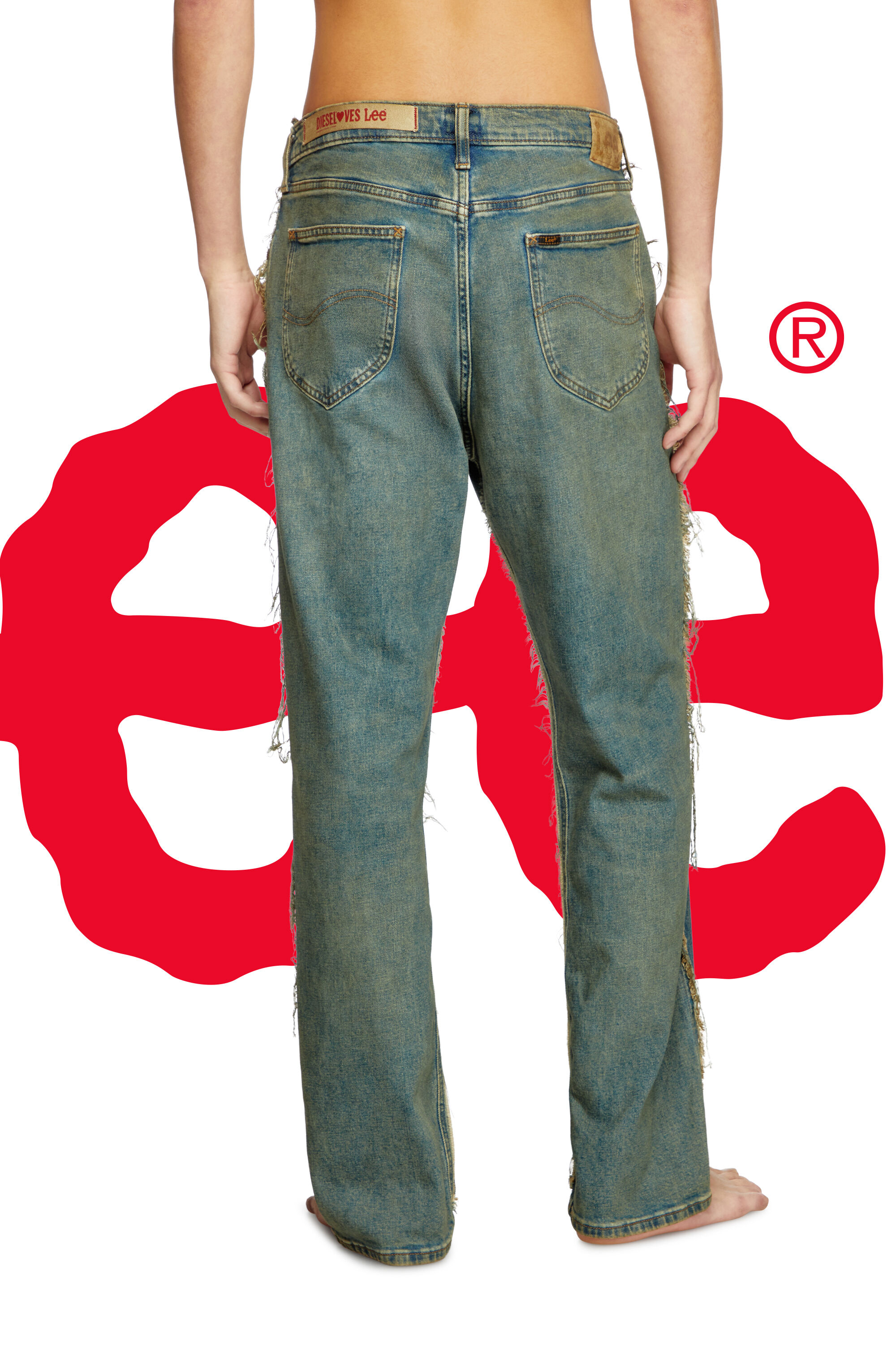 Diesel - Regular Jeans Dieseloves 03 09M98 Homme, Bleu Foncé - Image 6