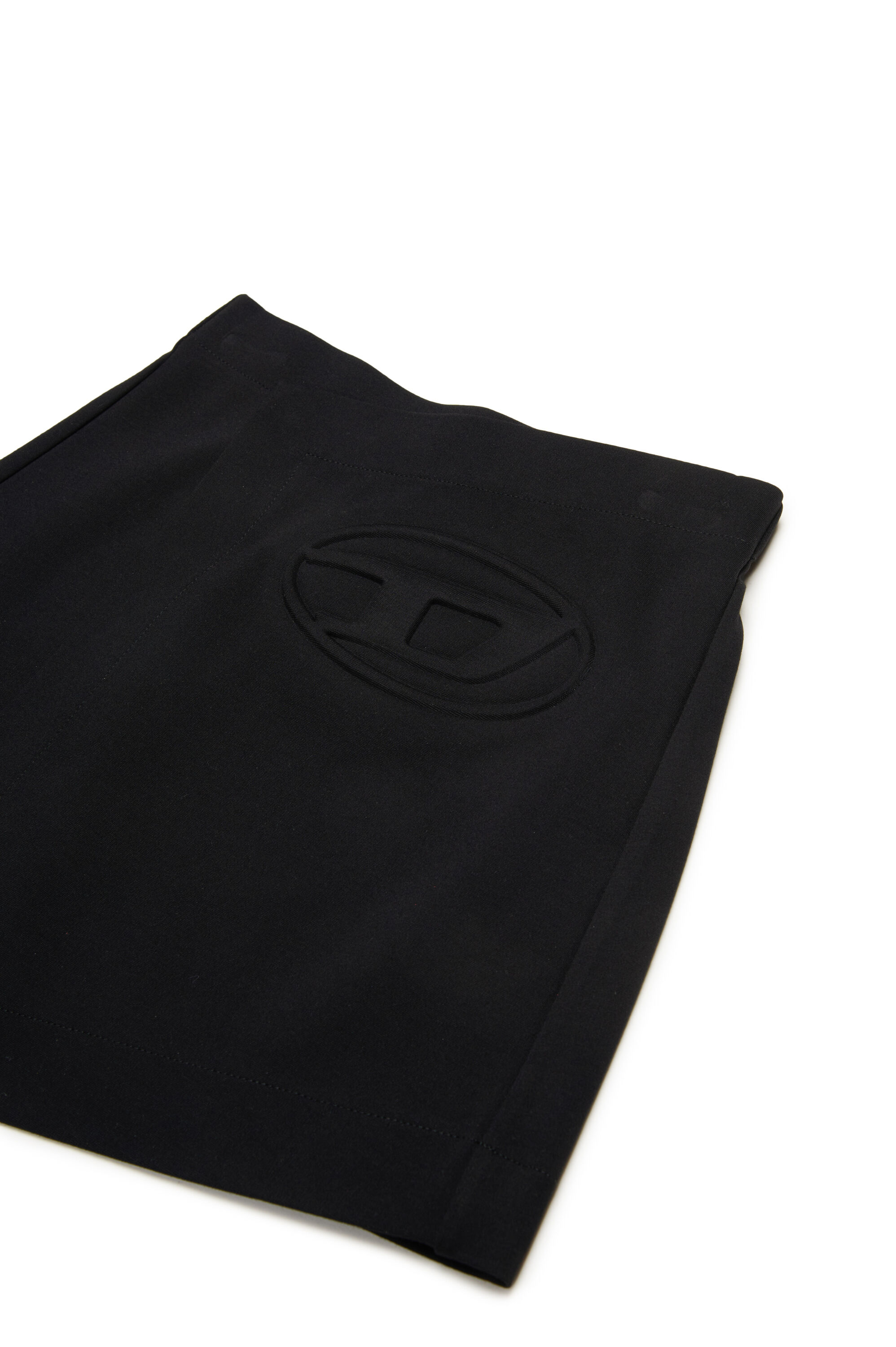 Diesel - GILSY, Mini-jupe enveloppante avec logo Oval D embossé Femme in Noir - 3