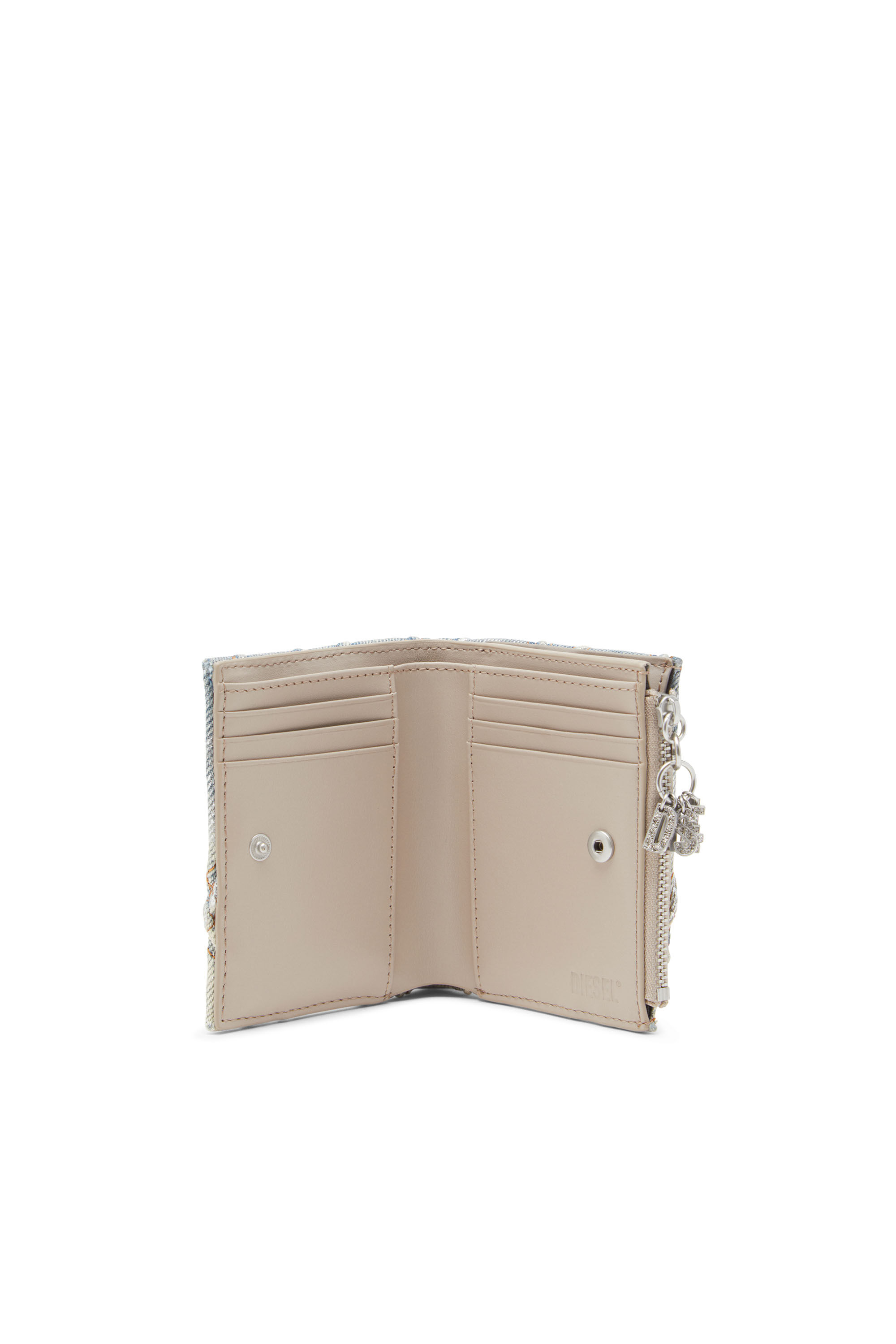 Diesel - CHARM D- BI FOLD ZIP II, Gris argenté/Bleu - Image 3