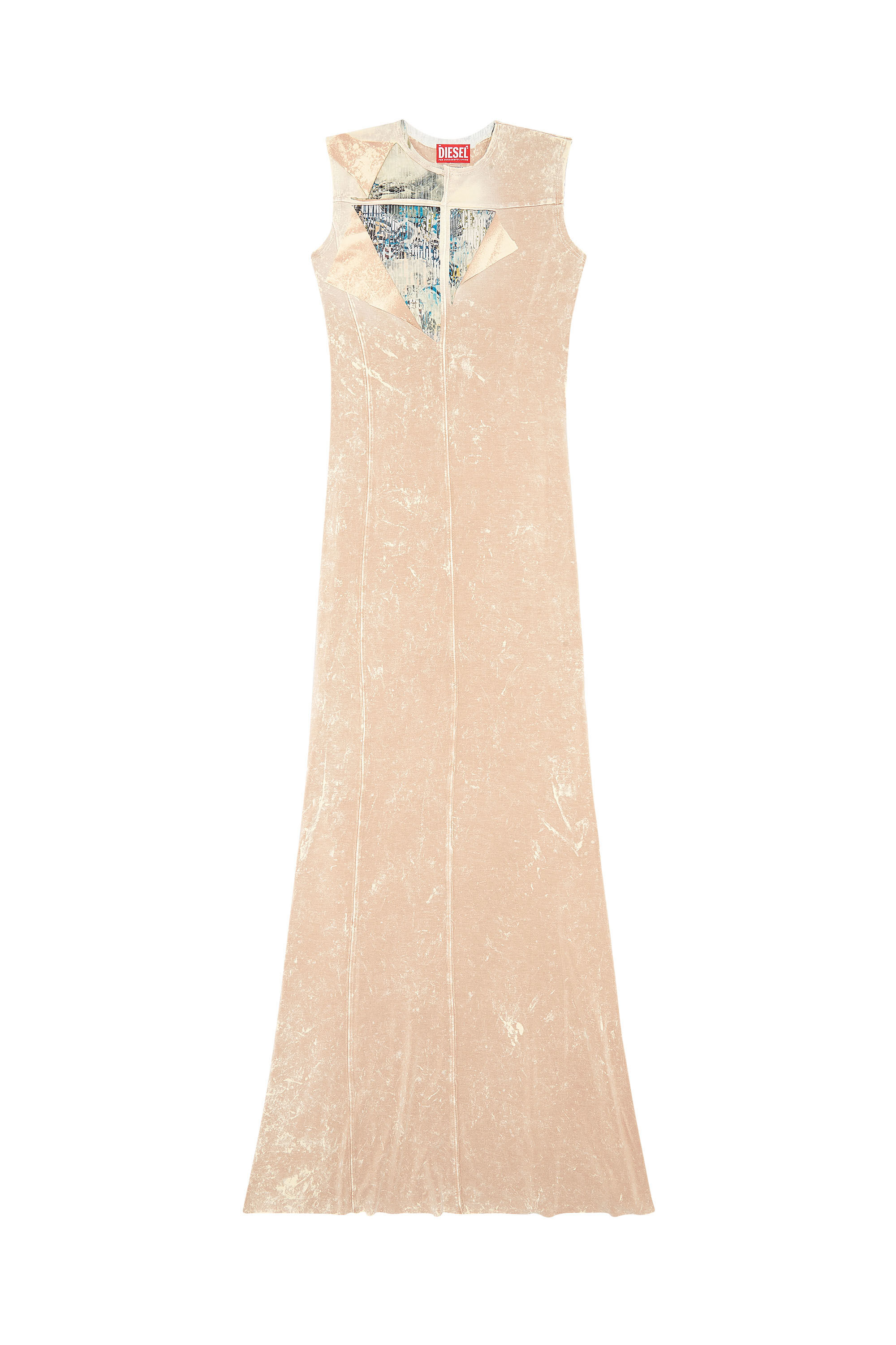 Diesel - D-TREATY, Robe double épaisseur avec délavage marbré Femme in Beige - 2