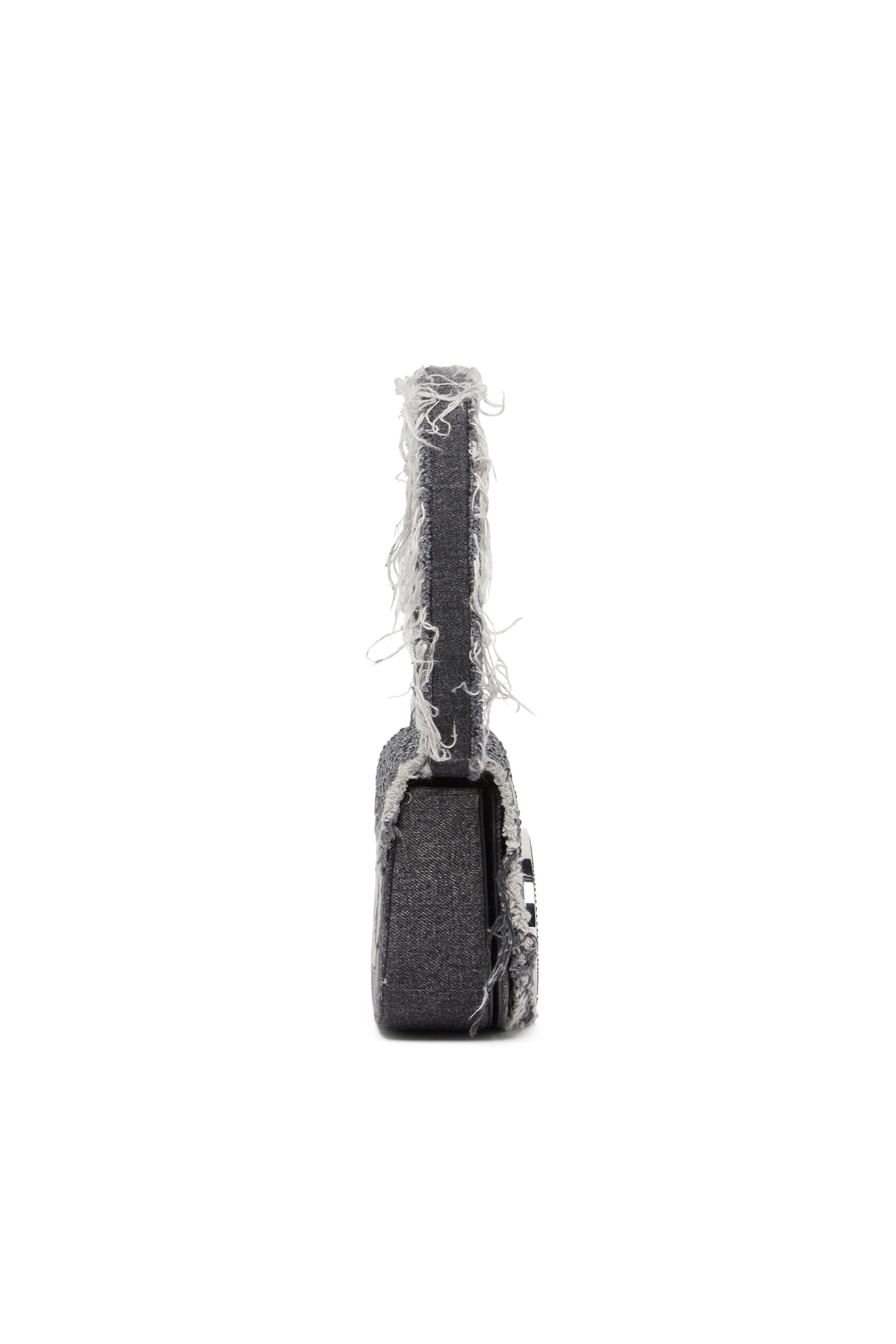 Diesel - 1DR, 1DR-Sac épaule iconique en denim et cristaux Femme in Noir - 4