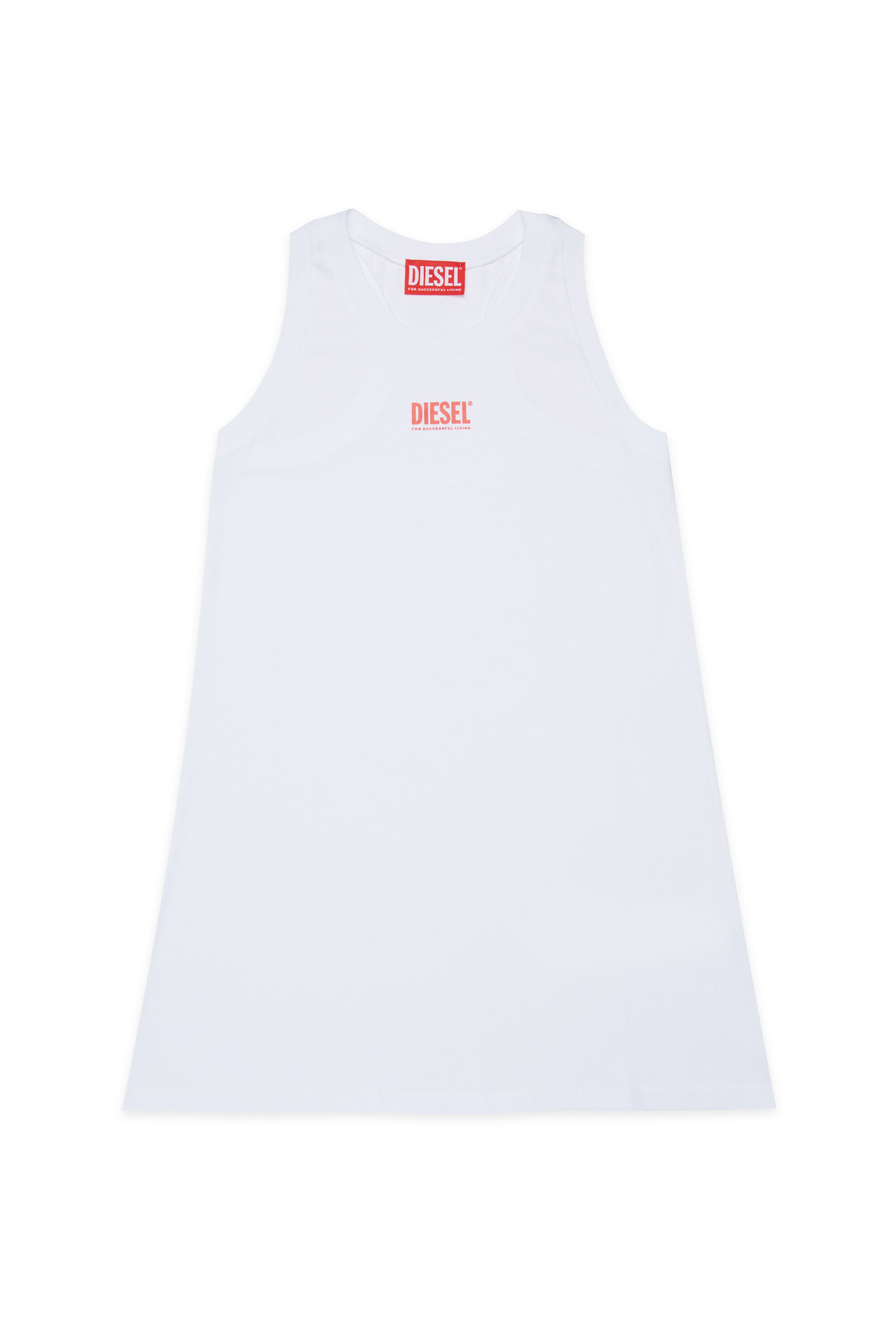 Diesel - MCUNDY, Robe de plage avec imprim&eacute; logo Femme in Blanc - 1