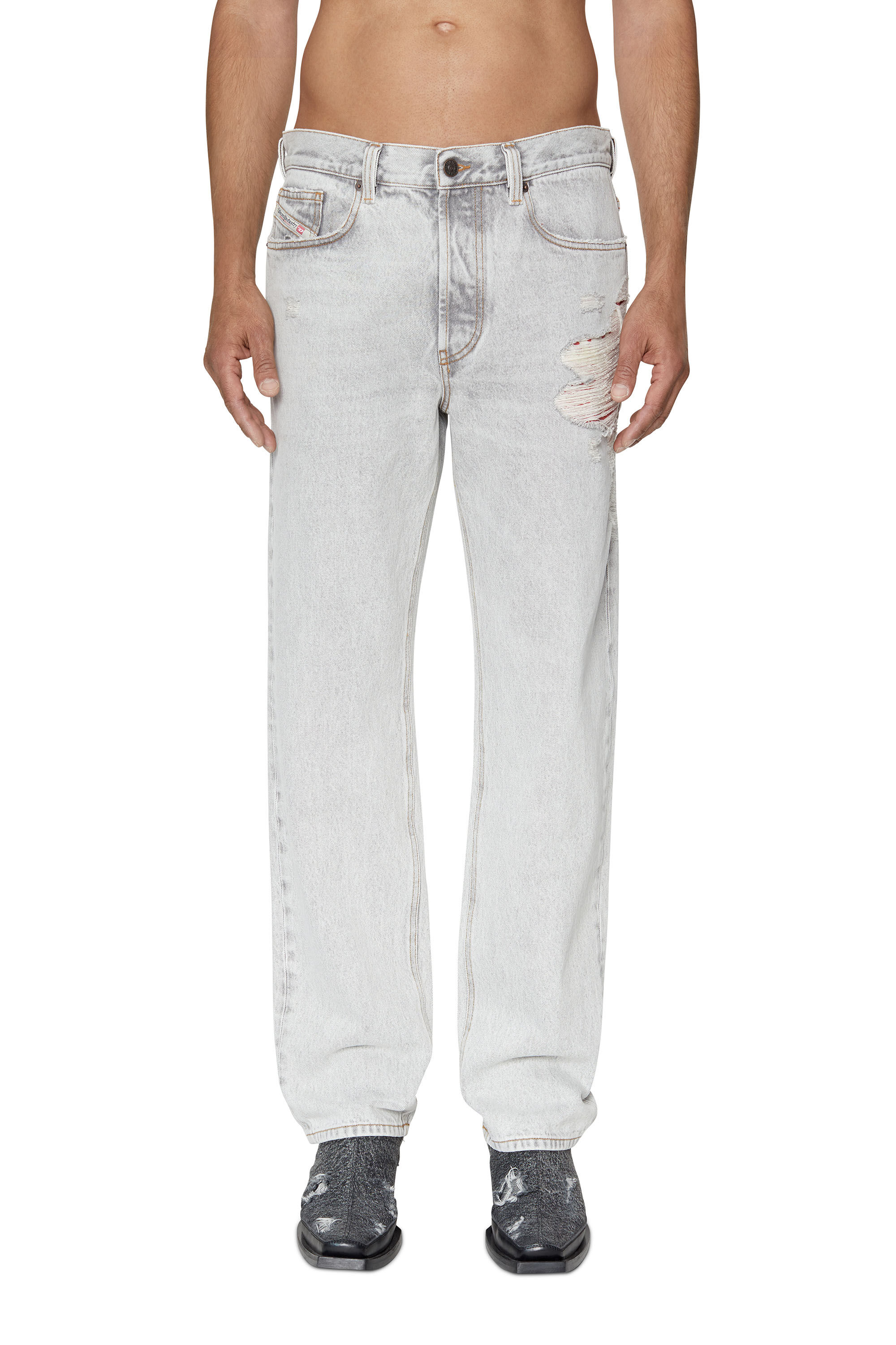 Diesel - 2010 D-Macs 007D9 Straight Jeans, Gris Clair - Image 3