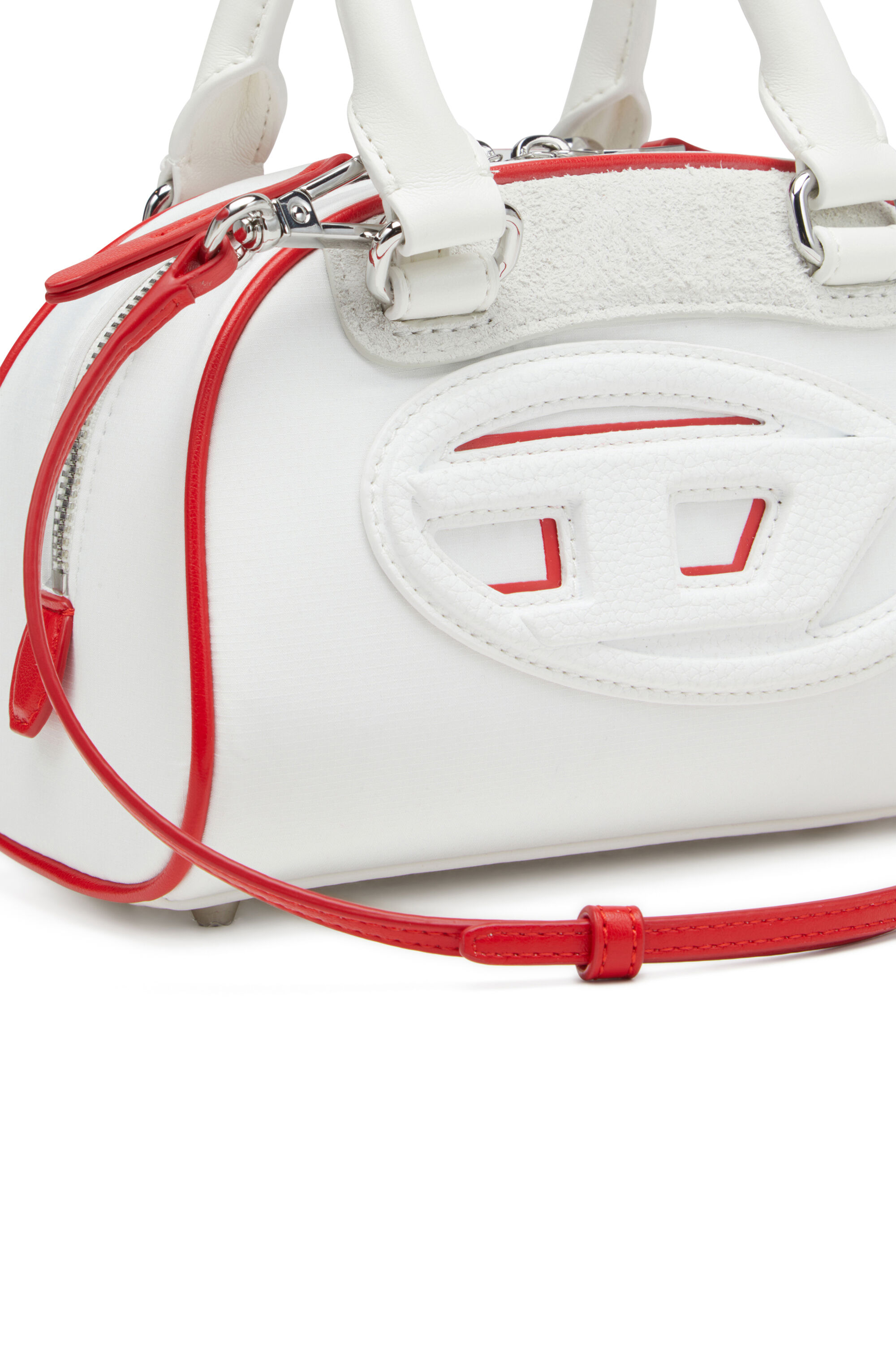 Diesel - 1DR DOME CROSSBODY, Mini sac bowling color-block Femme in Blanc - 2