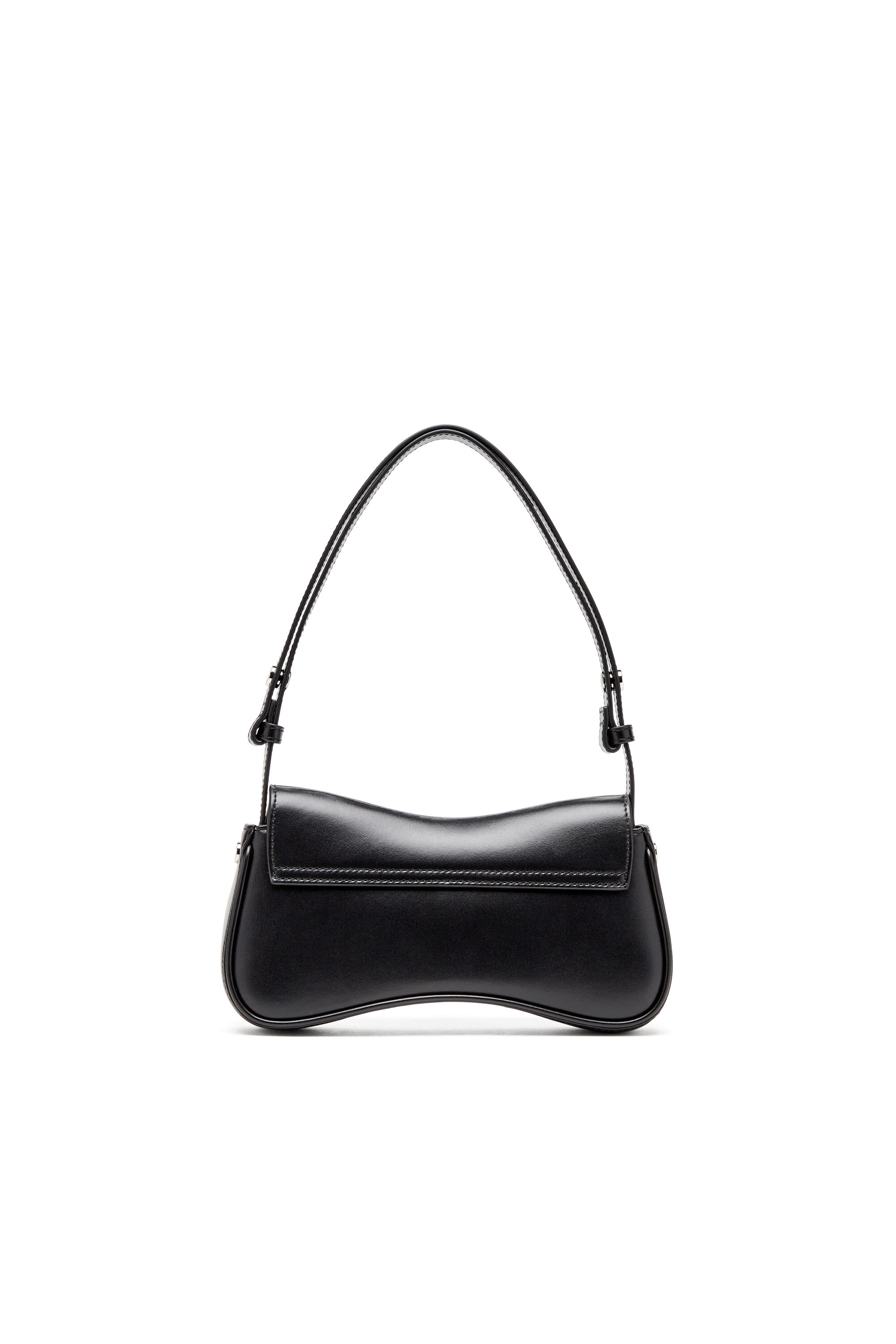 Women's Semi gloss leather shoulder bag | Black | Diesel