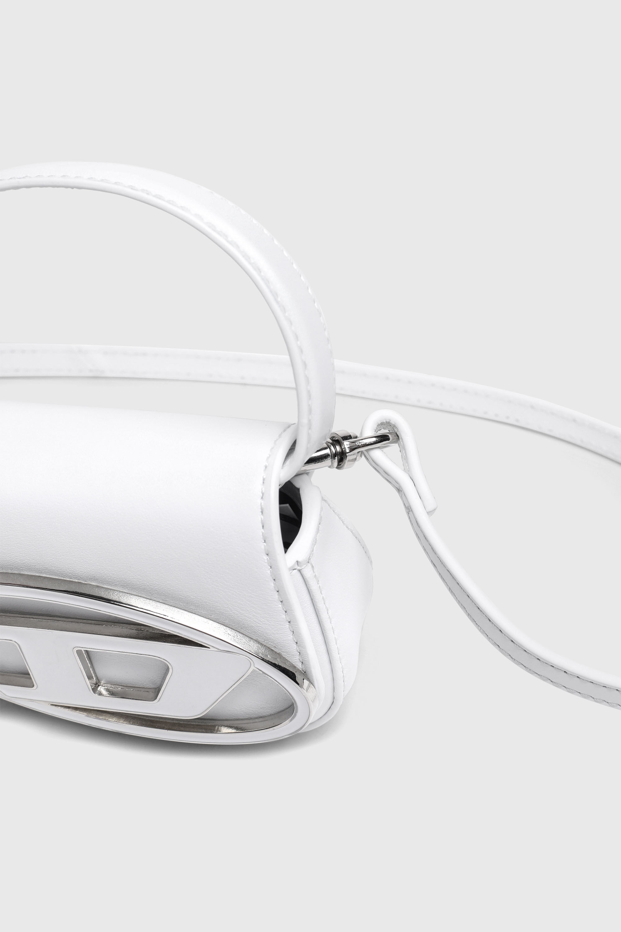 Diesel - 1DR XS, 1DR XS-Mini sac iconique avec plaque D logo Femme in Blanc - 6