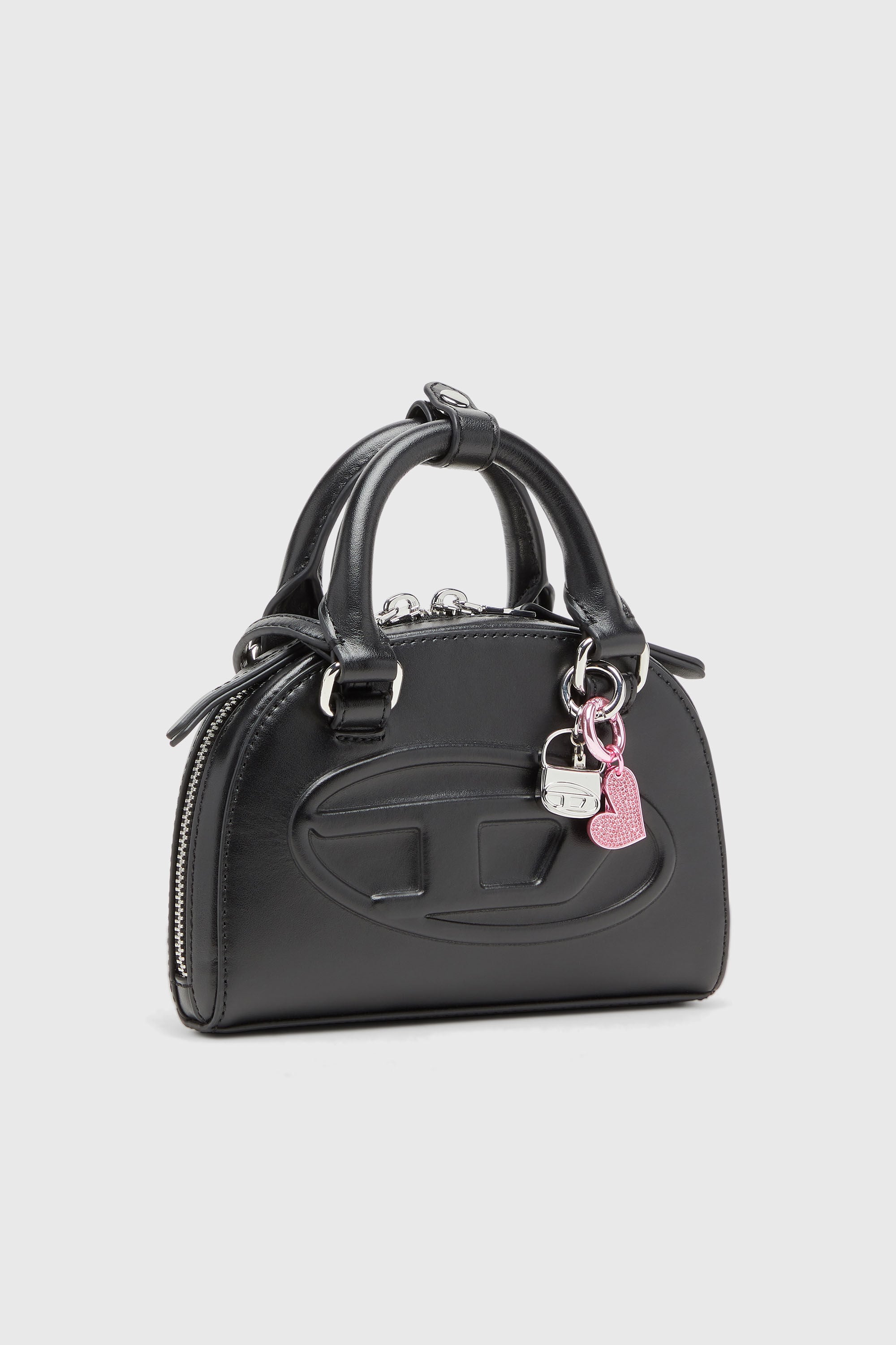 Diesel - 1DR DOME CROSSBODY XS, 1DR Dome-Slim sac bowling en cuir nappa Femme in Noir - 7