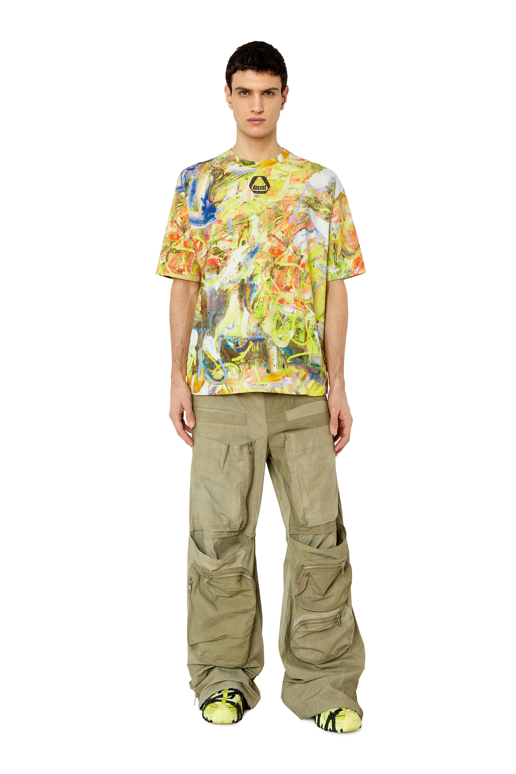 Diesel - T-WASH-G8, Blanc/Jaune - Image 1