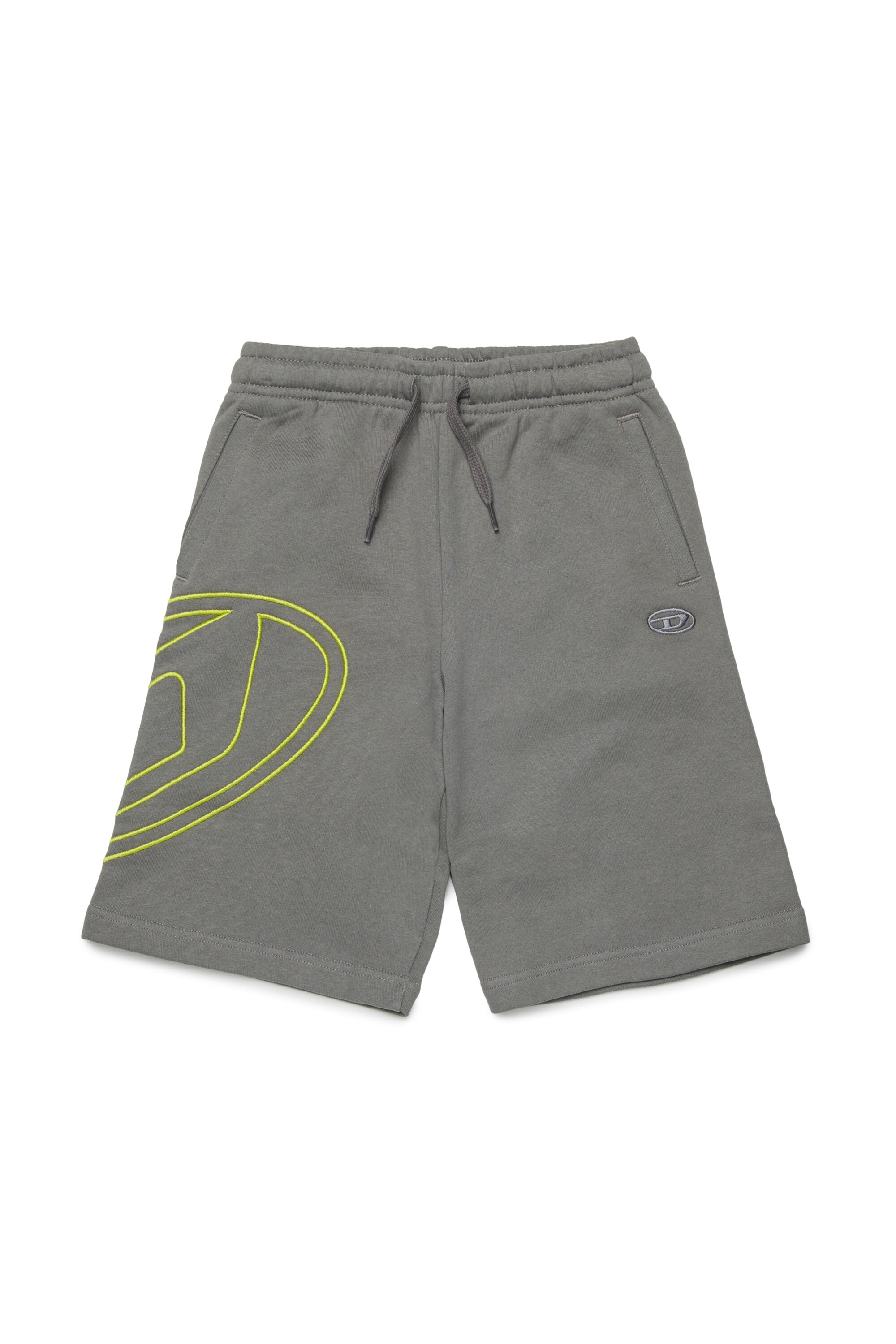 Diesel - PBETTYMEGOVALD, Short de survêtement avec broderie Oval D Homme in Gris - 1