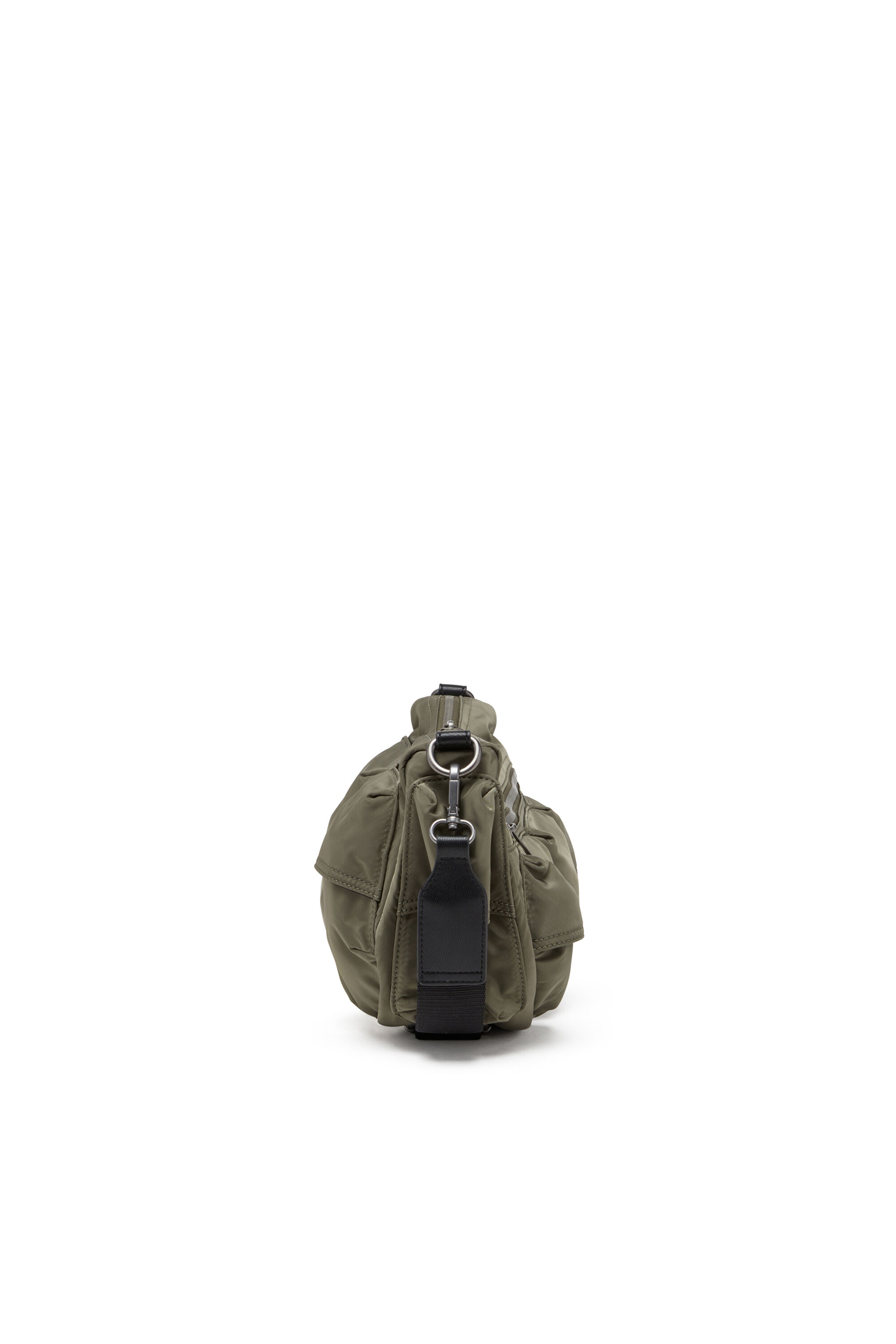 Diesel - MULTI-PKTS SHOULDER BAG X, Sac multipoche en étoffe utilitaire Mixte in Vert - 4