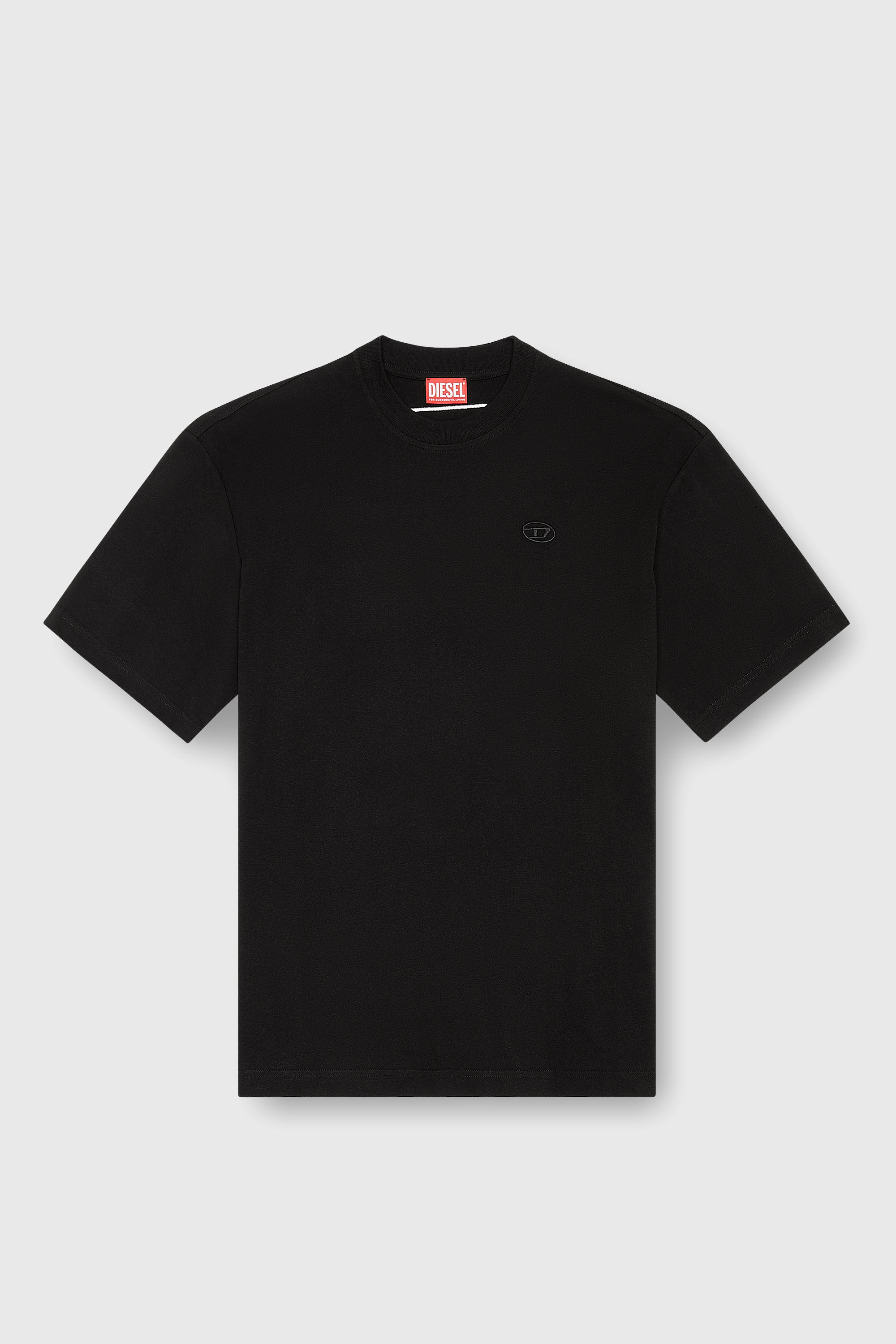 Diesel - T-BOGGY-MEGOVAL-D, T-shirt avec maxi oval D brod&eacute; Homme in Noir - 2