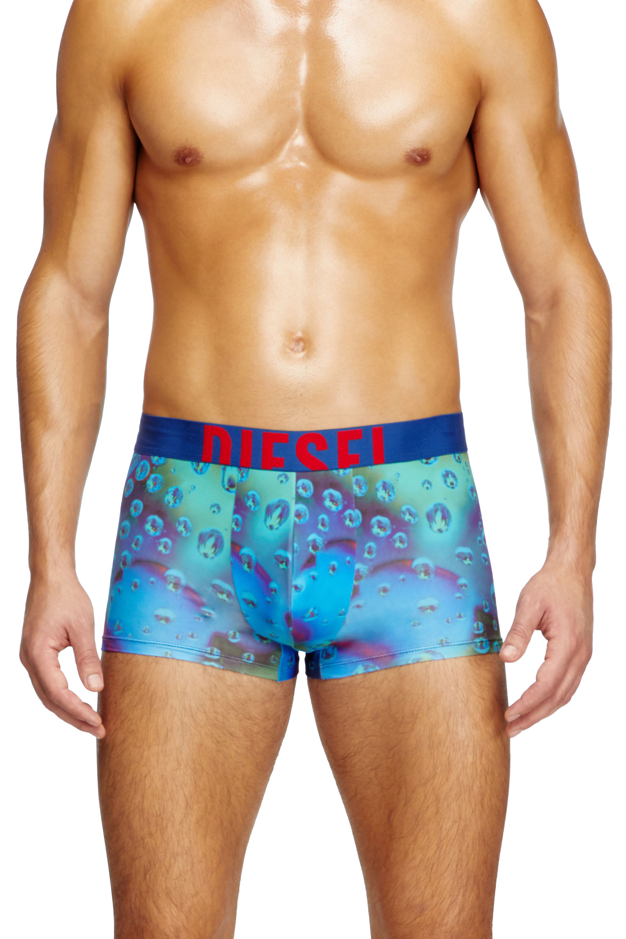 Diesel - DAMIEN-D-POP-40, Boxer avec imprimé Acid Rain Homme in Bleu - 3