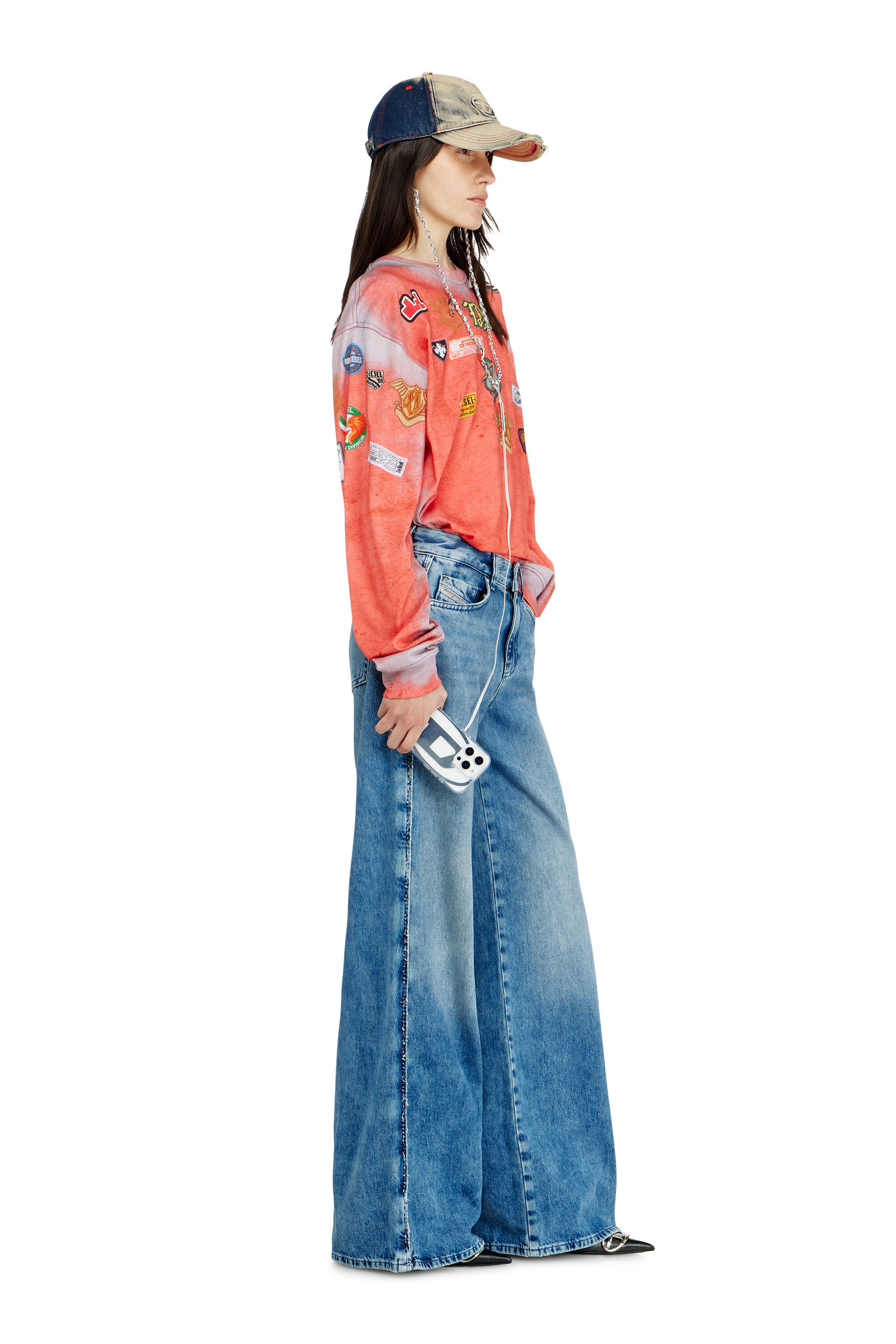 Diesel - Flare Jeans 1978 D-Akemi 0ADCJ Femme, Bleu moyen - Image 1