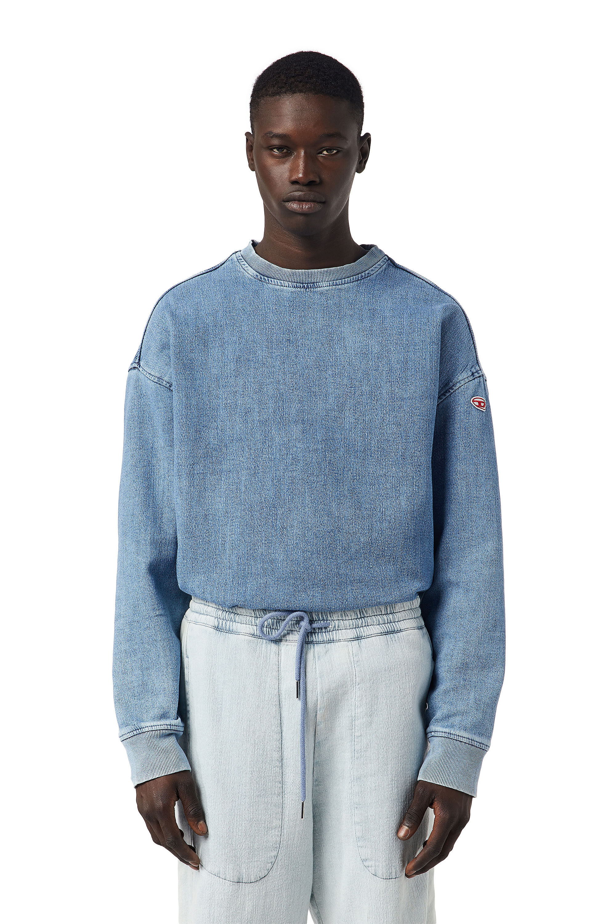 Denim sweatshirt sales