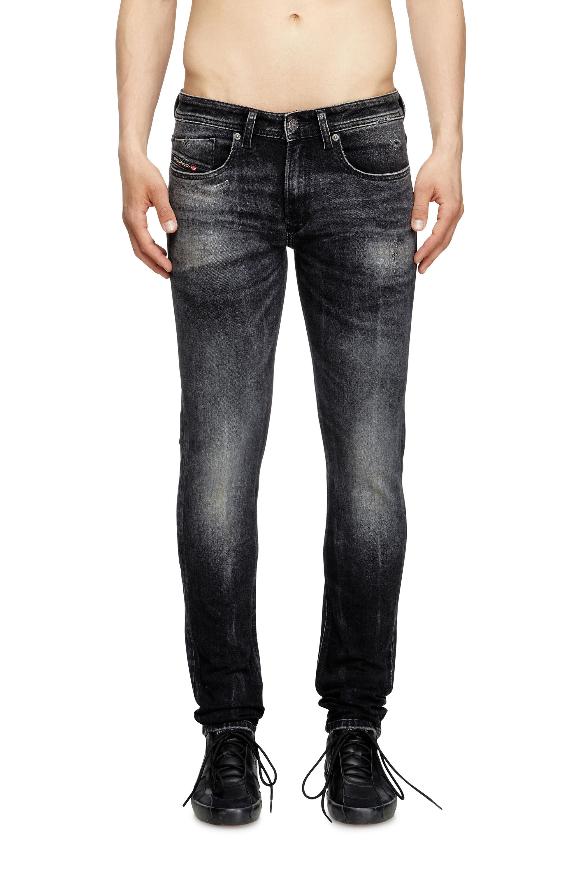 Diesel - Skinny Jeans 1979 Sleenker 0DBDP Homme, Noir/Gris foncé - Image 3