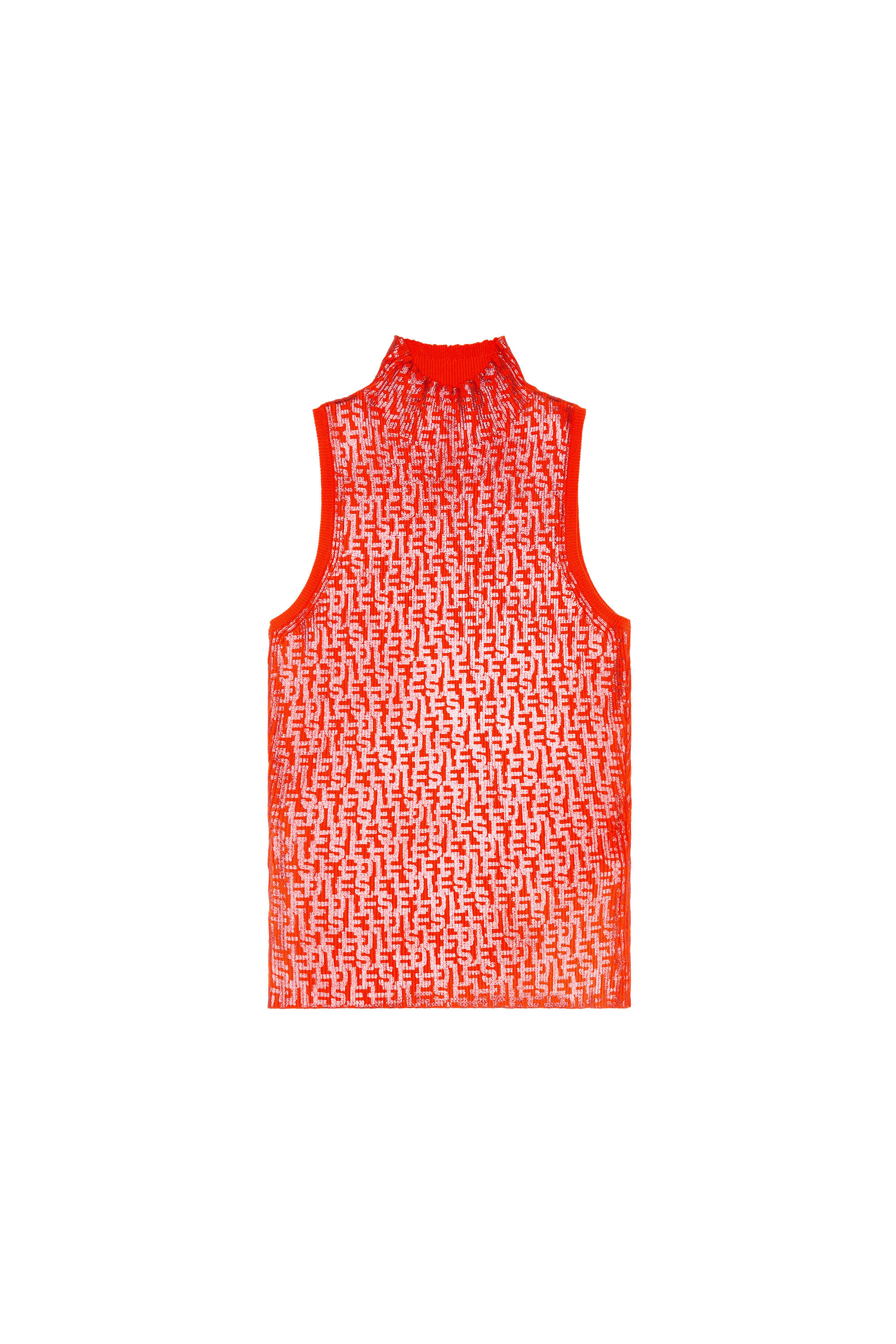 Diesel - M-EGEO, Débardeur avec imprimé monogram métallisé Femme in Rouge - 2