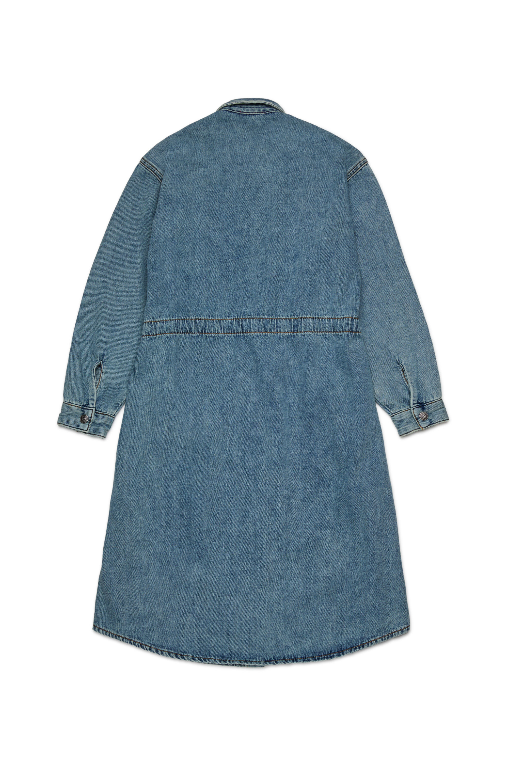 Diesel - DREAMY, Robe en denim avec cordon de serrage Femme in Bleu - 2