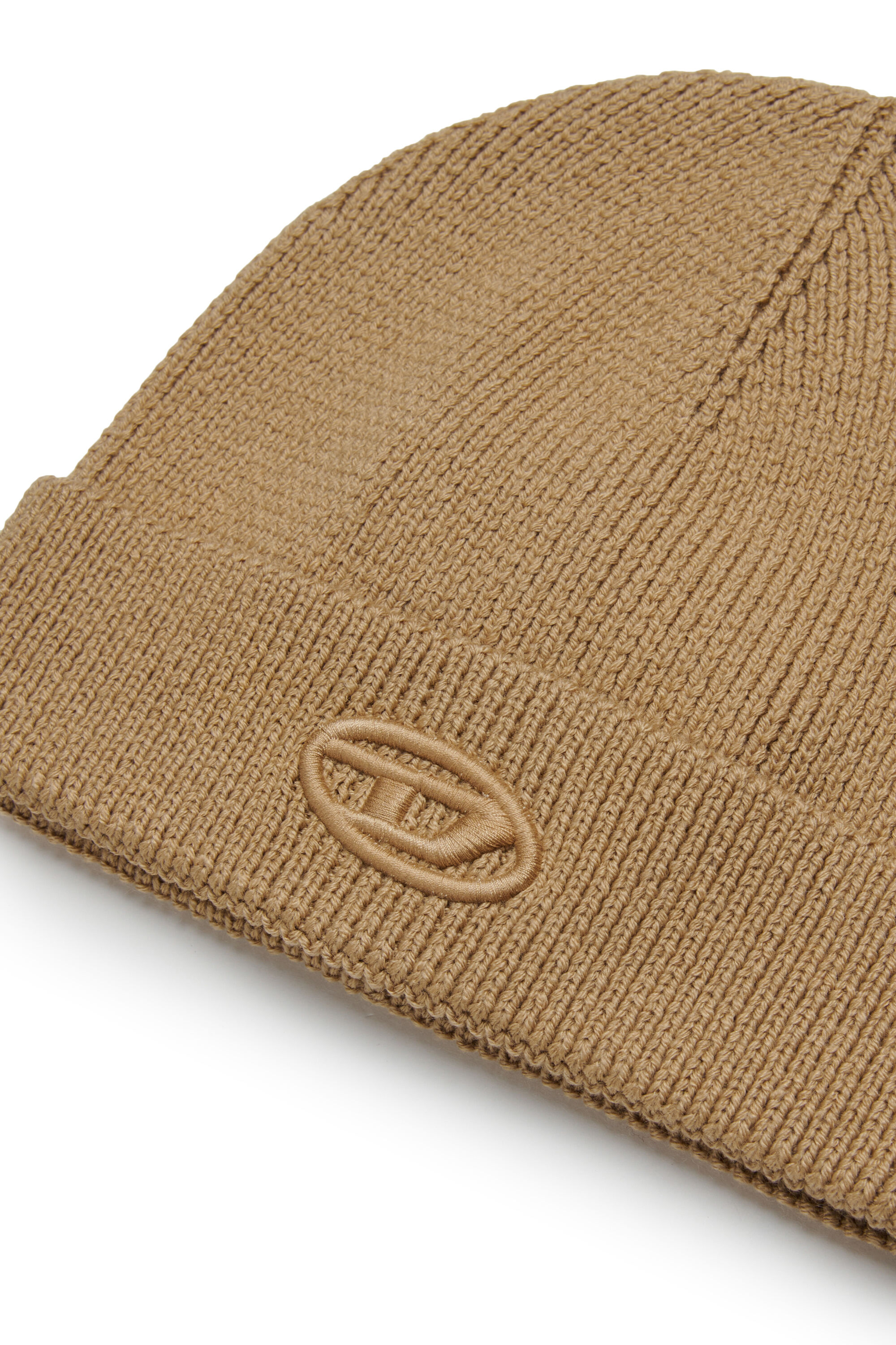 Diesel - FKCODERFULLYC, Bonnet en laine avec logo brodé Mixte in Marron - 3