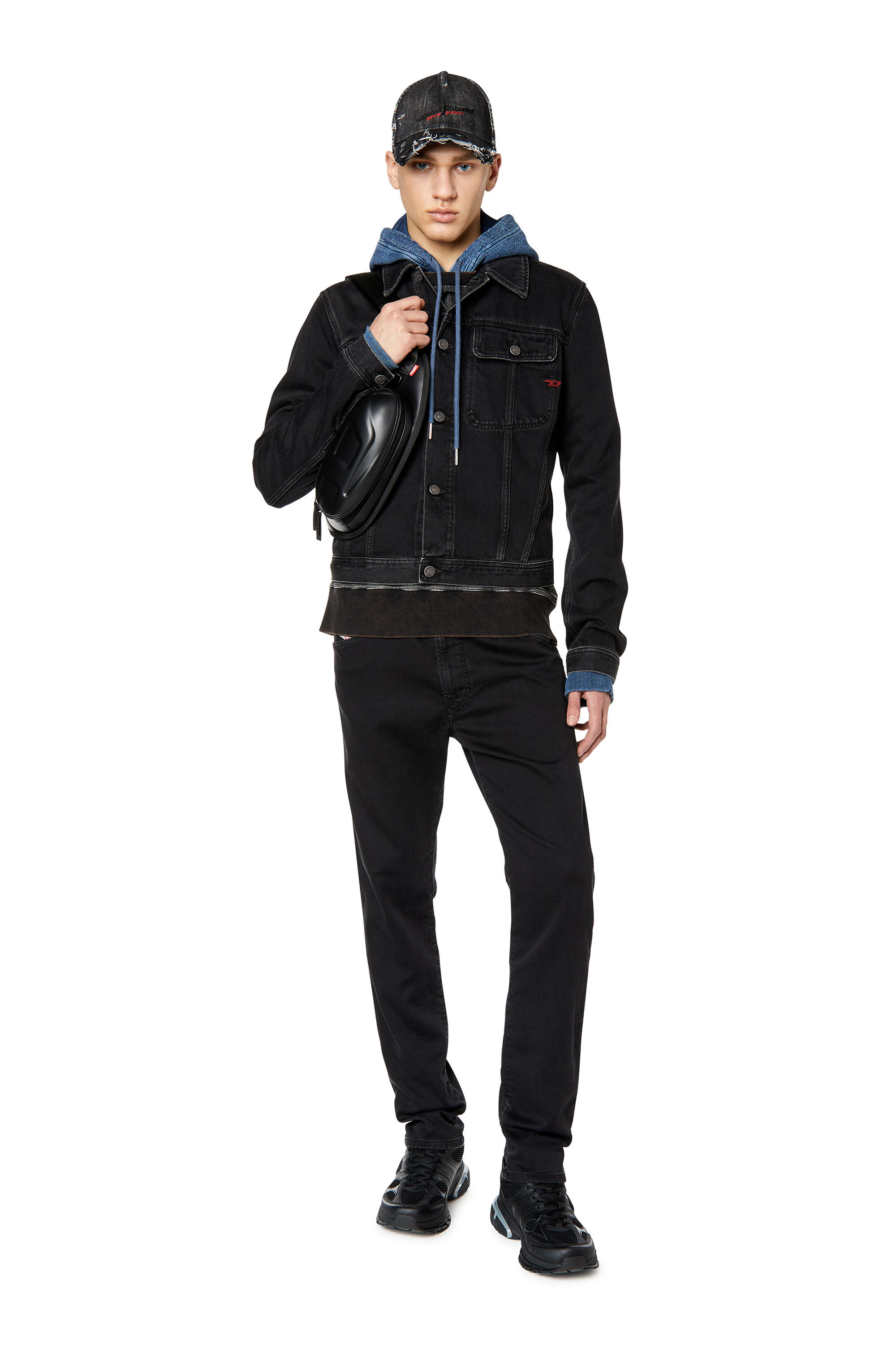 Diesel - Krooley JoggJeans® 068DX Tapered, Noir/Gris foncé - Image 1