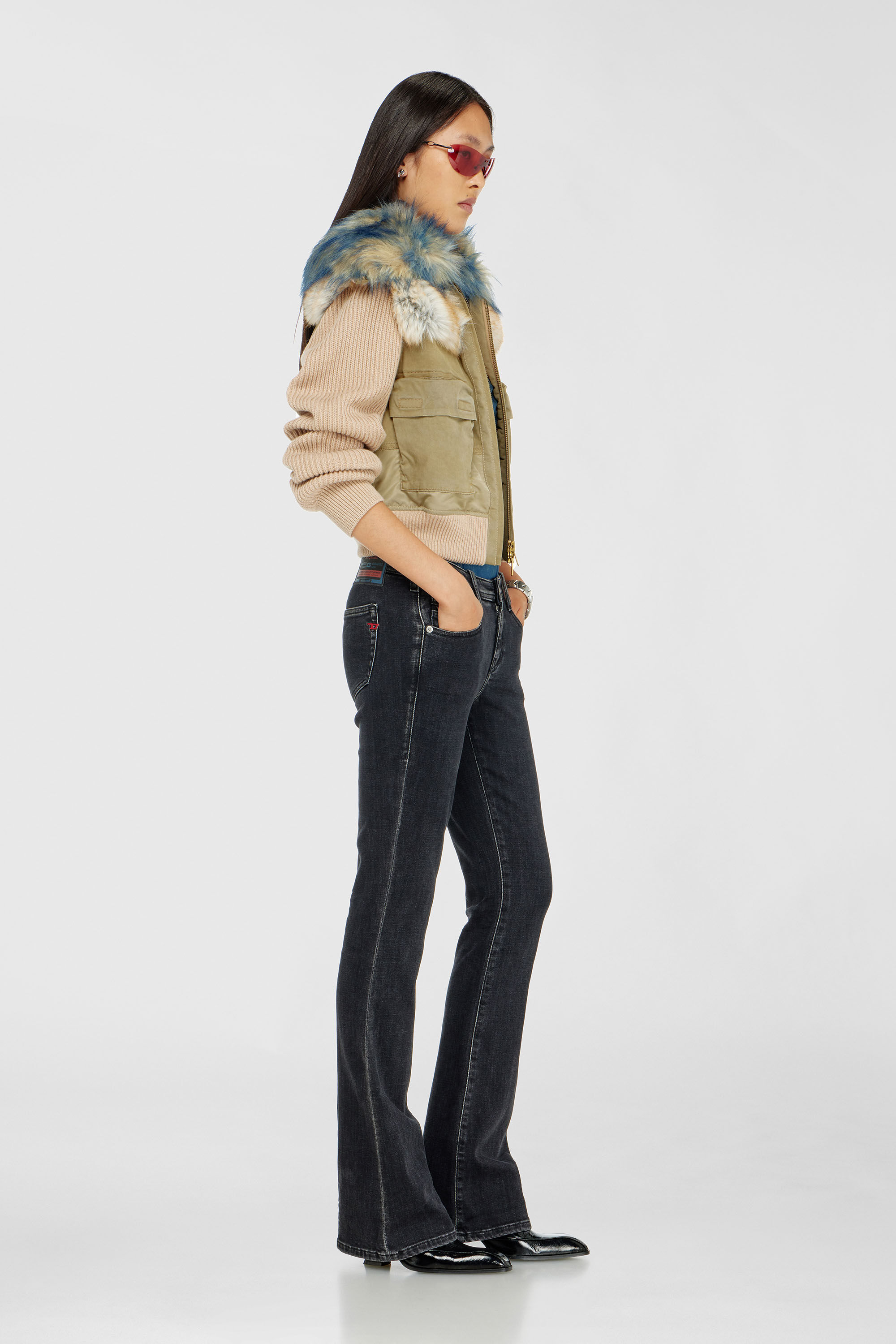 Diesel - Bootcut Jeans 1969 D-Ebbey 09P75 Femme, Noir/Gris fonc&eacute; - Image 2
