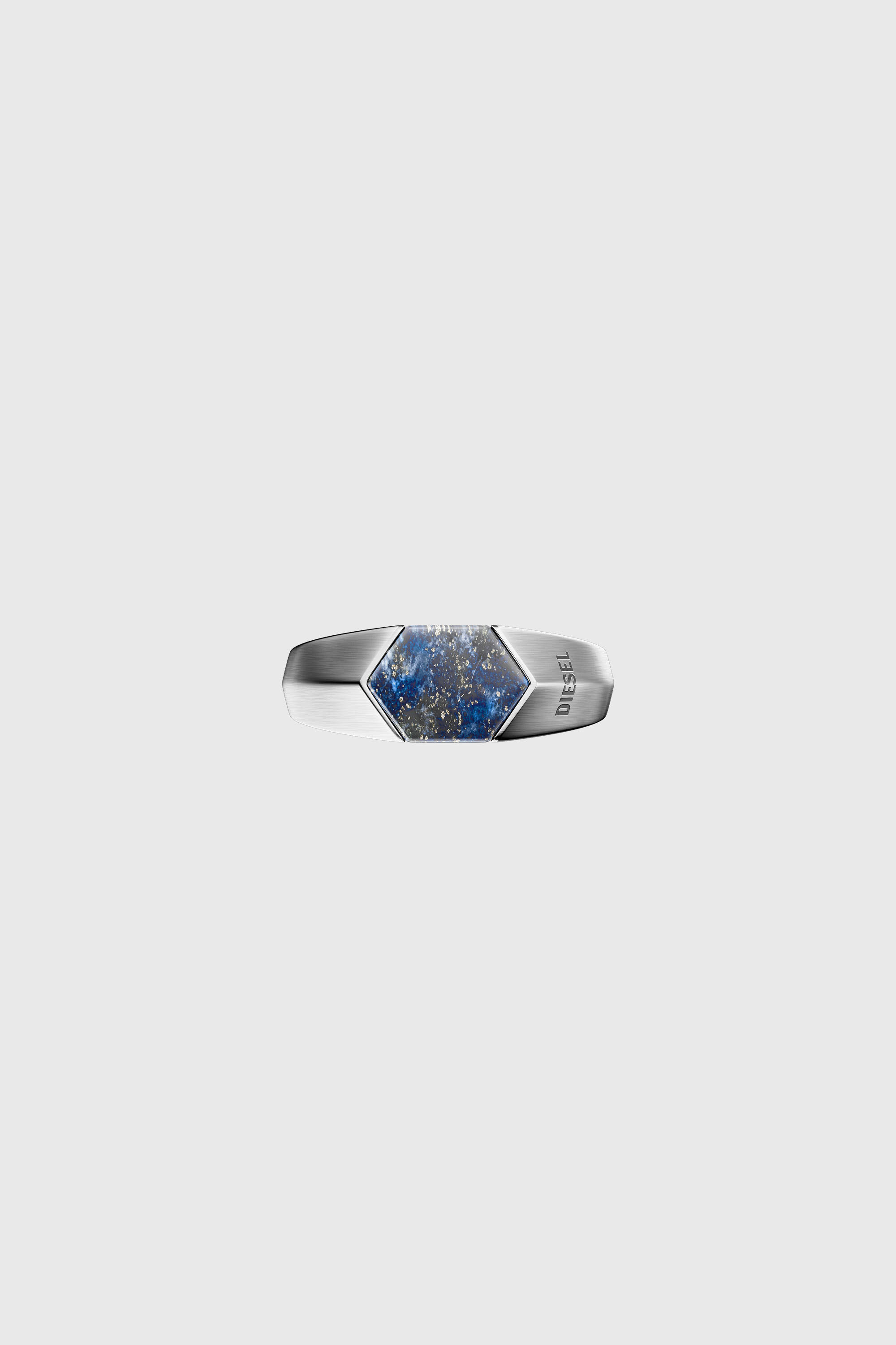 Diesel - DX1712040, Bague chevali&egrave;re en lapis-lazuli Mixte in Gris argent&eacute; - 3